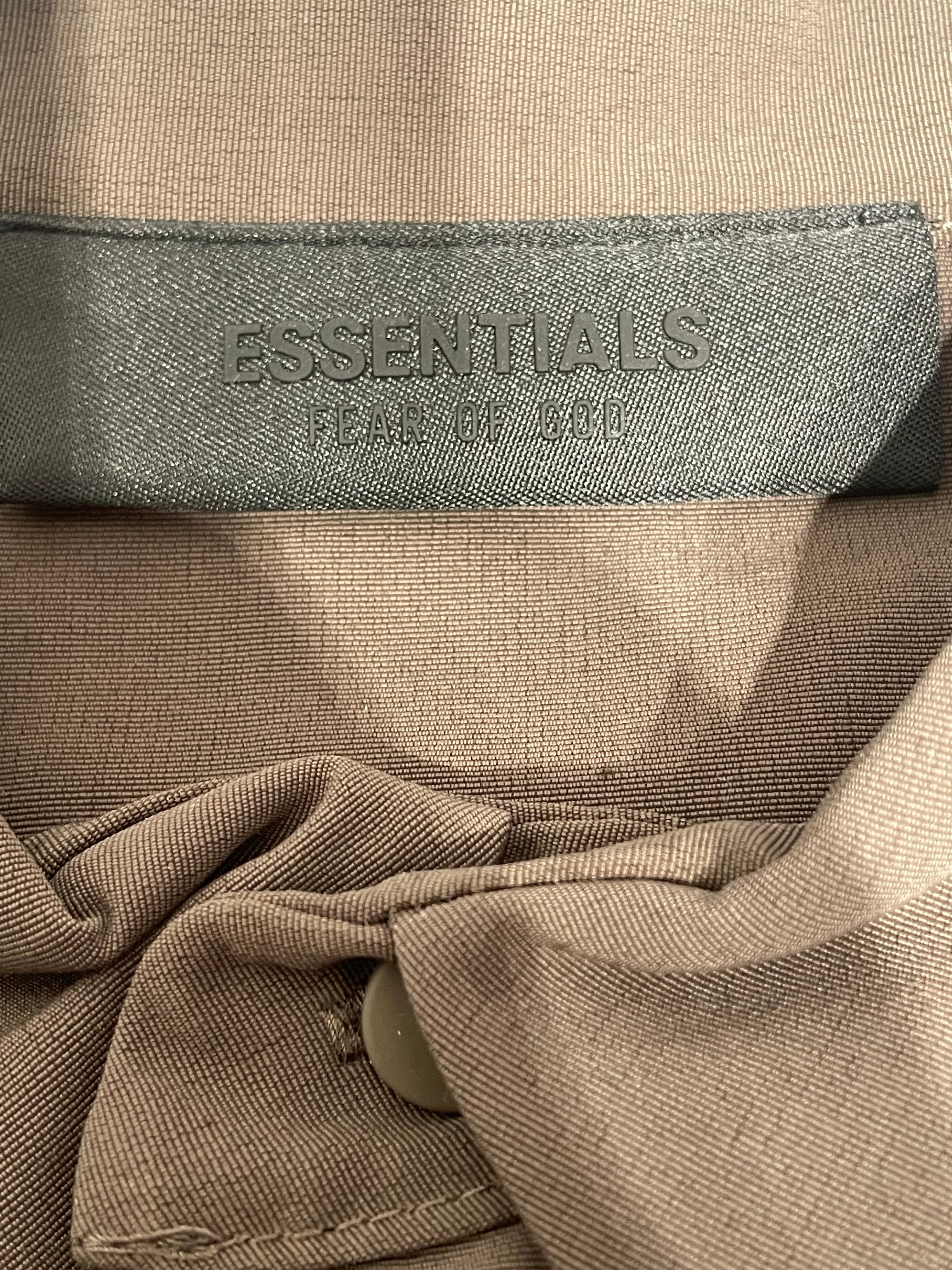 ESSENTIALS/LS Shirt/XL/Cotton/KHK/Army Button Up LS view 3