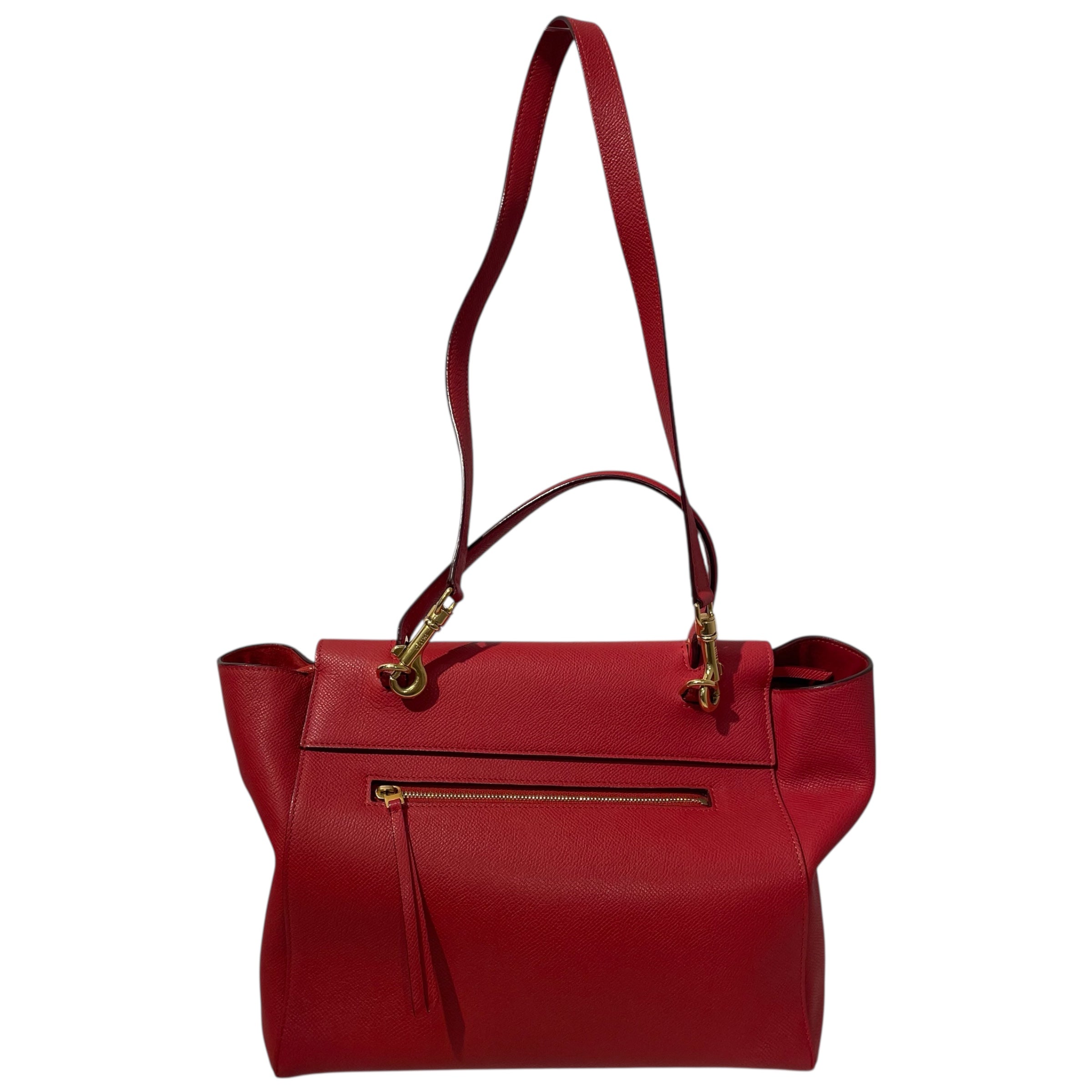 CELINE/Cross Body Bag/Leather/RED/CELINE Calfskin Bag view 3