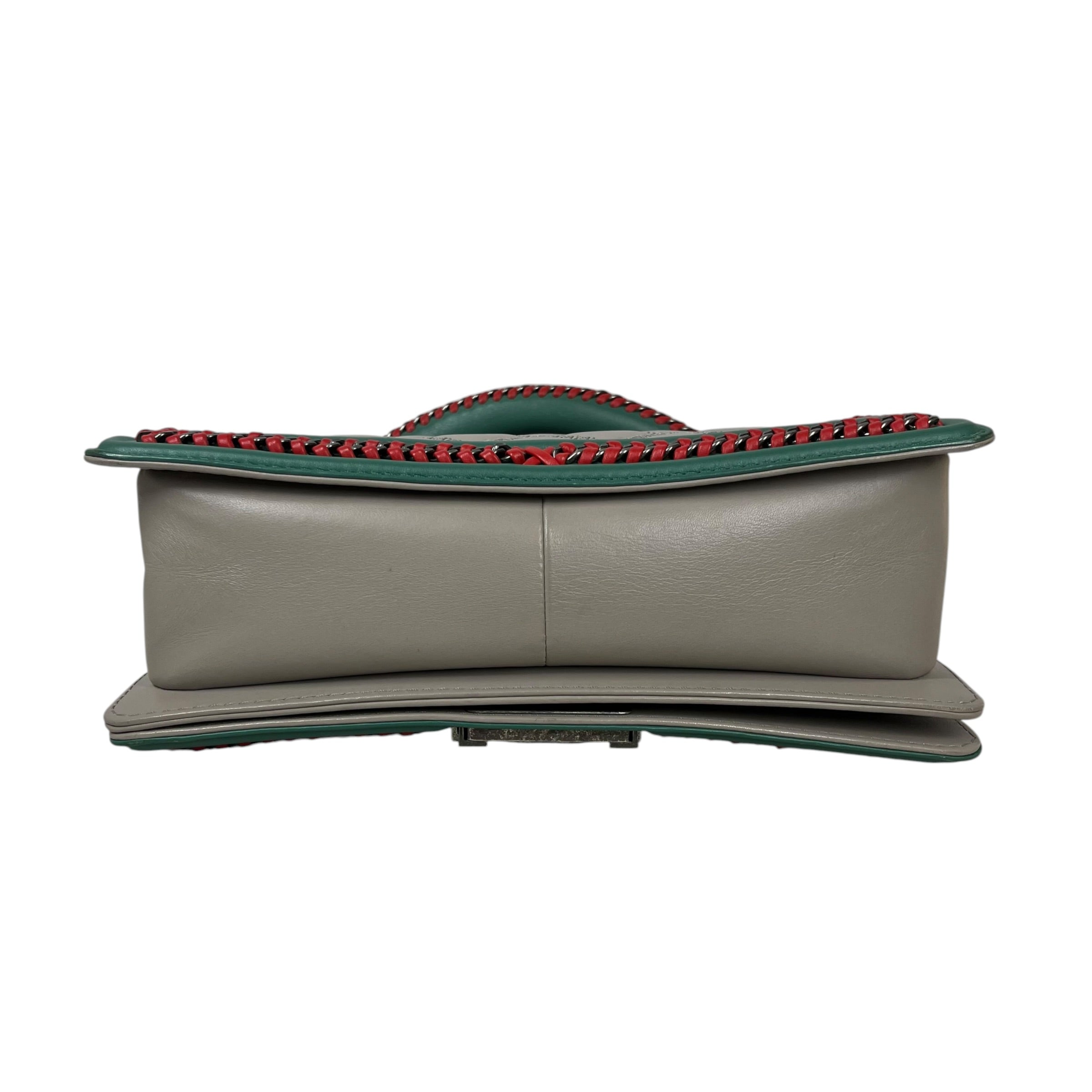 CHANEL/Cross Body Bag/Leather/GRY/Paris Salzburg Green/Red view 3