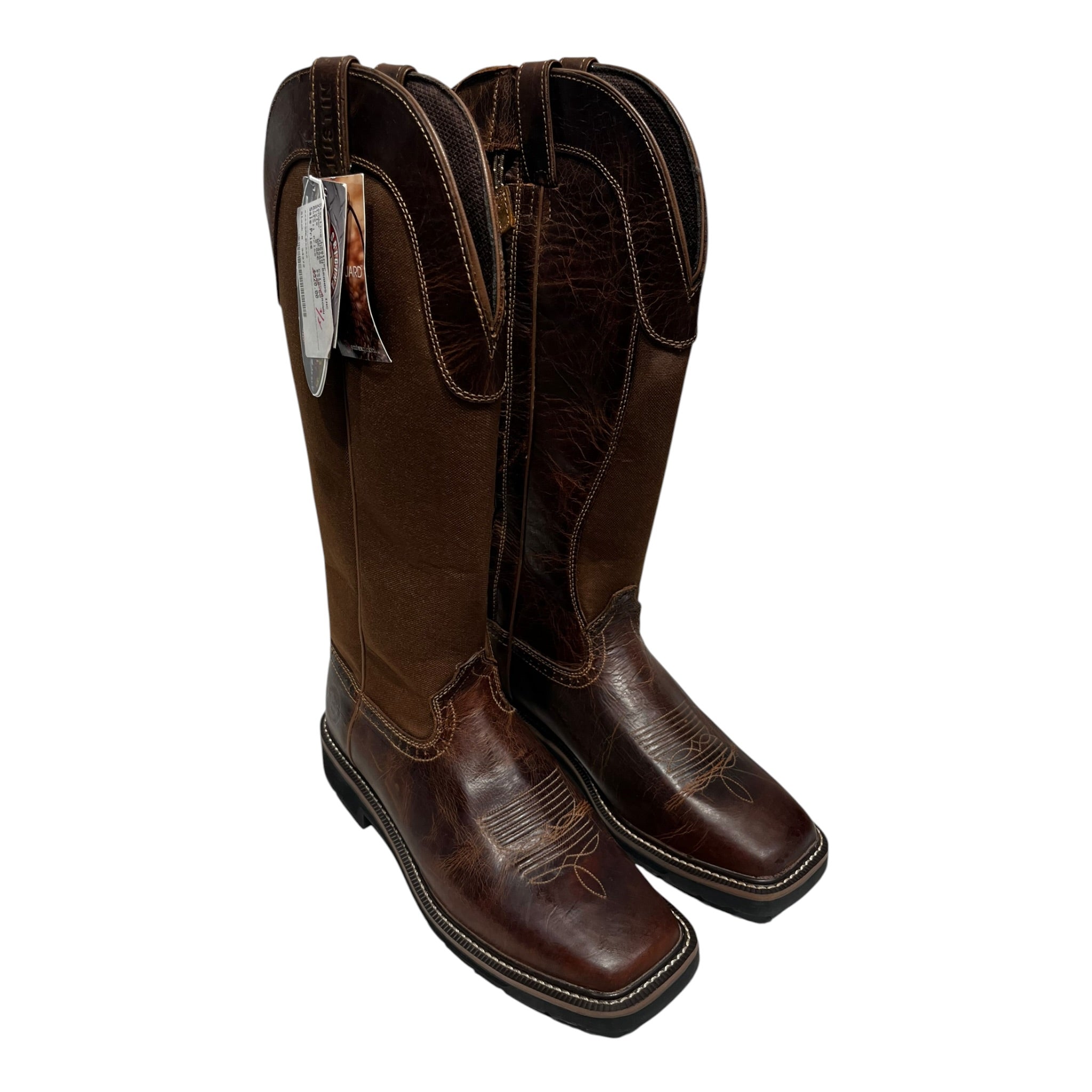 Justin BOOTS/Cowboy Boots/US 9.5/Leather/BRW/ view 1