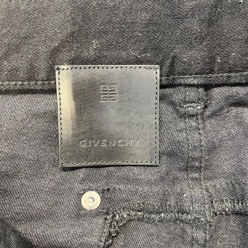 GIVENCHY/Pants/34/Denim/BLK/PAPAER CRACKED DENIM
