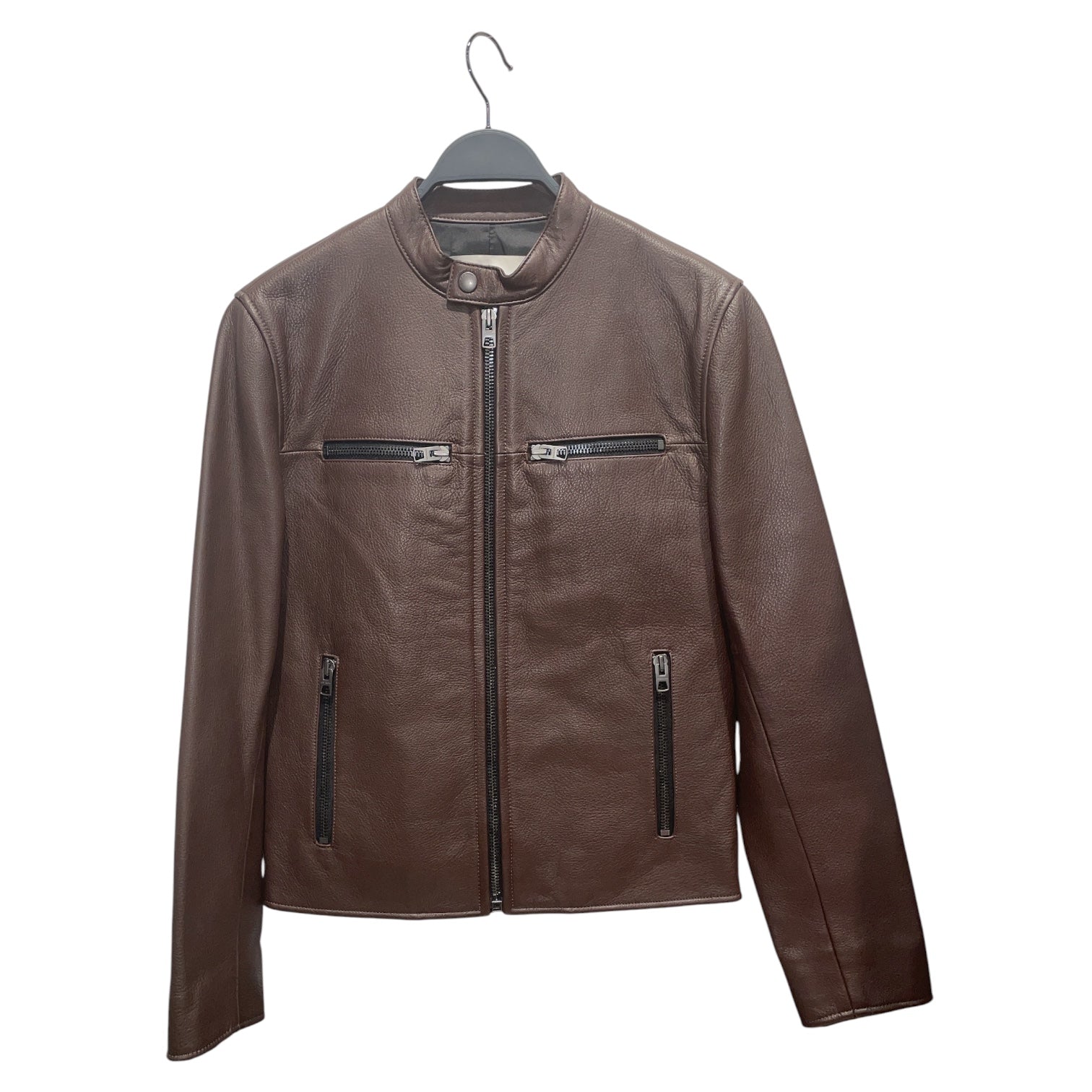 COACH/Leather Jkt/XS/Leather/BRW/Racer Jacket view 1