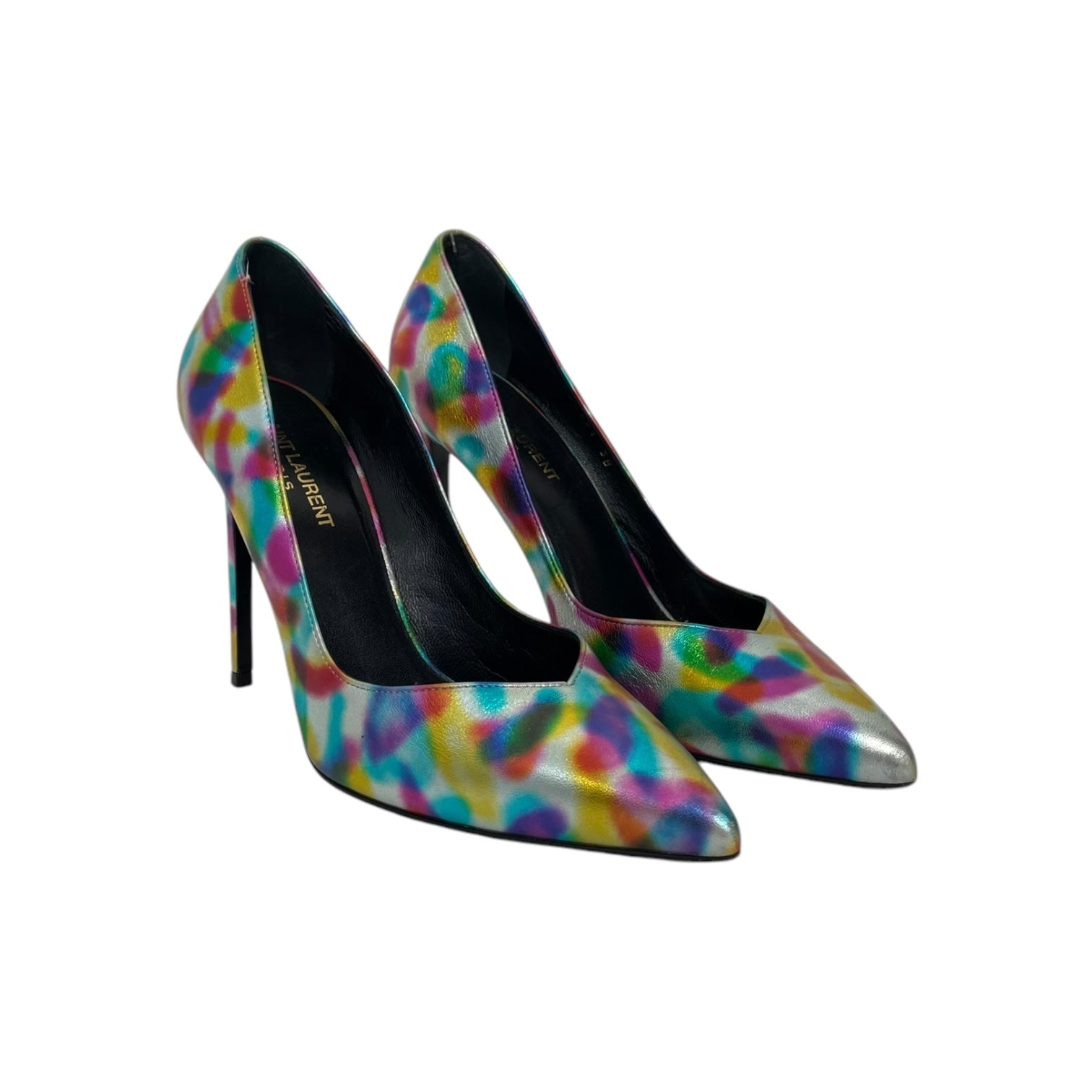 SAINT LAURENT/Heels/EU 38/Leather/MLT/rainbow view 1