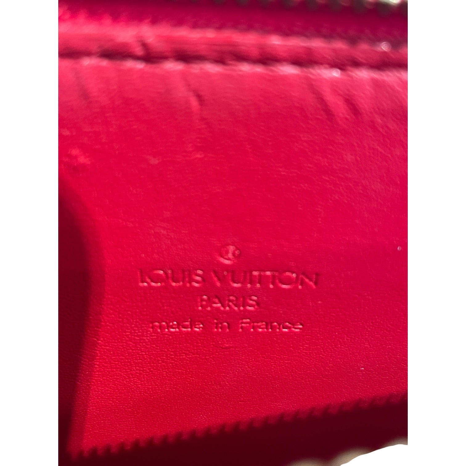LOUIS VUITTON/Hand Bag/Leather/RED/Vernis Monogram Mott Bag view 4