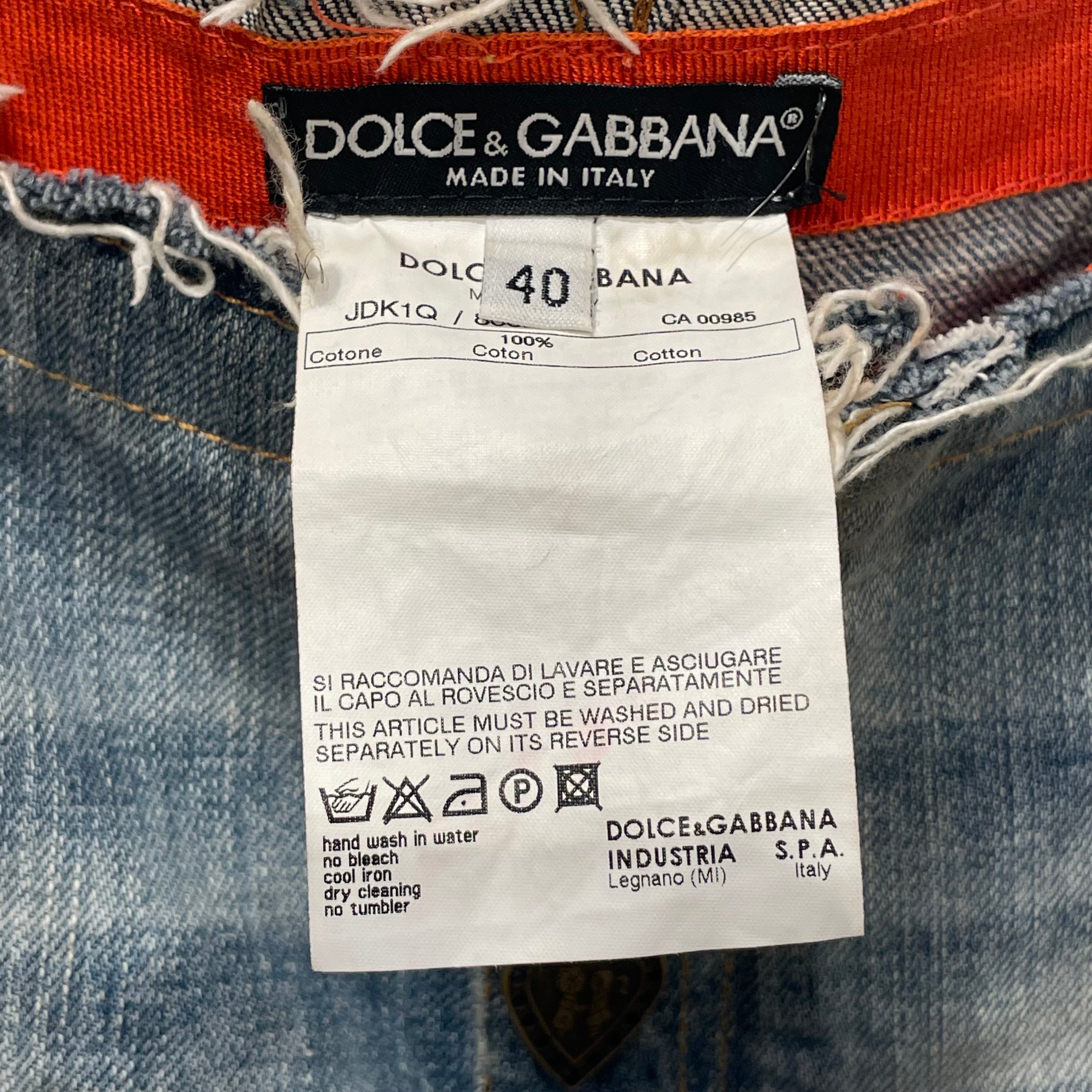 DOLCE&GABBANA/Skirt/40/Cotton/BLU/Mini Length/Embellished Denim Skirt JDK1Q view 4