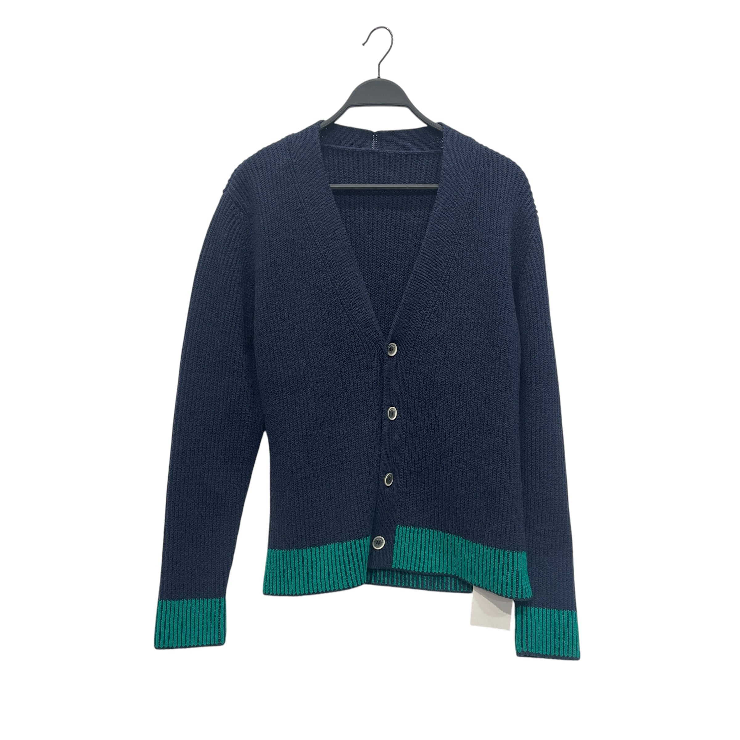 JACQUEMUS/Cardigan/S/Cotton/NVY/GREEN STRIPE view 1