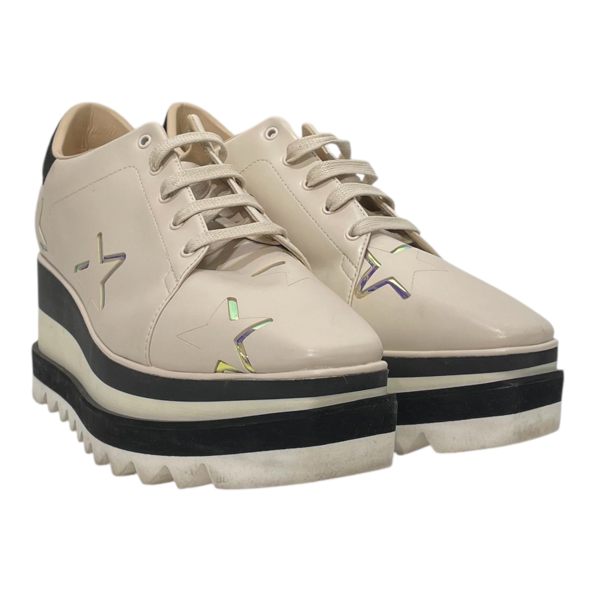 STELLAMcCARTNEY/Low-Sneakers/EU 41/Leather/Beige/800209 HOLO STARS view 1