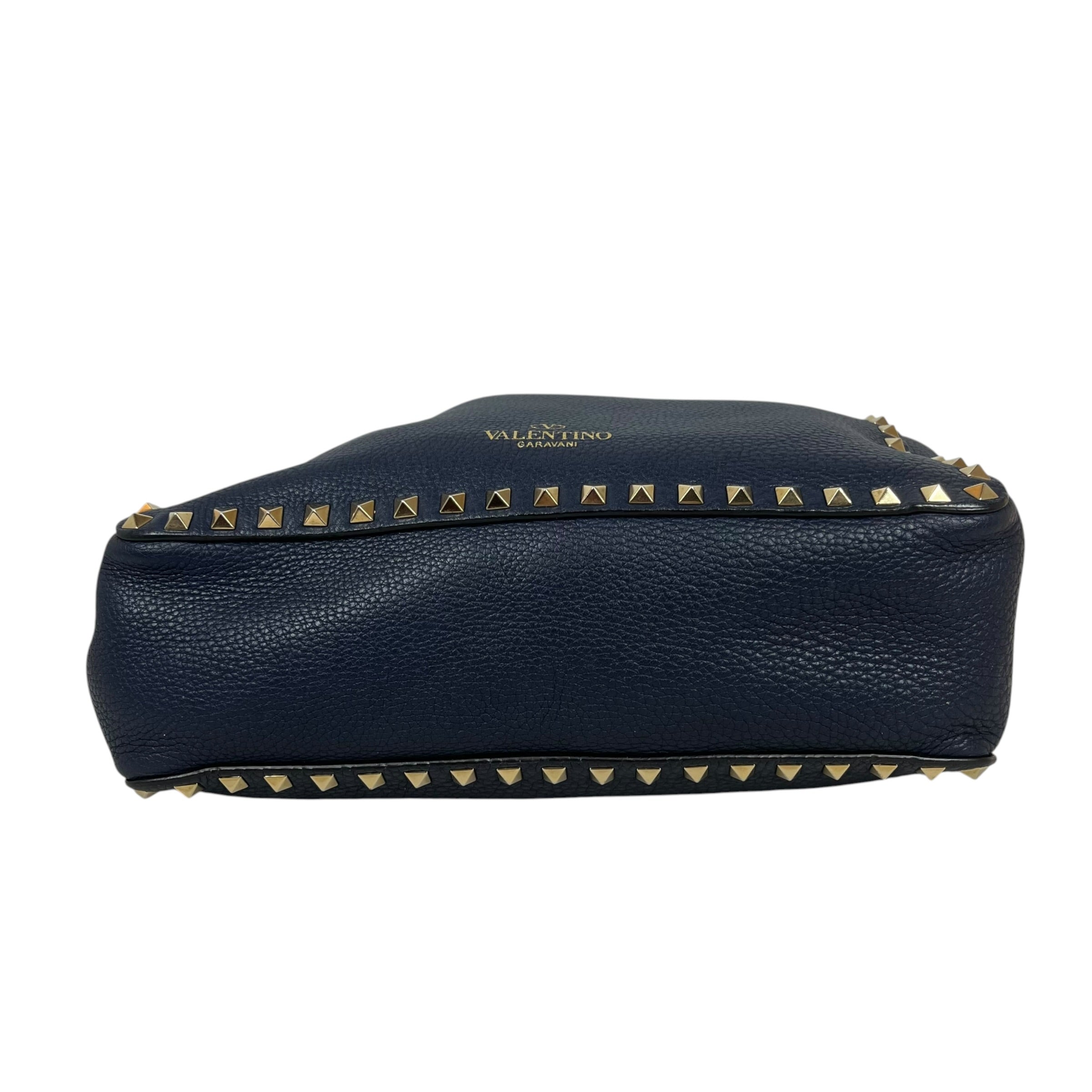 VALENTINO GARAVANI/Cross Body Bag/Leather/NVY/Rockstud Crossbody Bag view 3