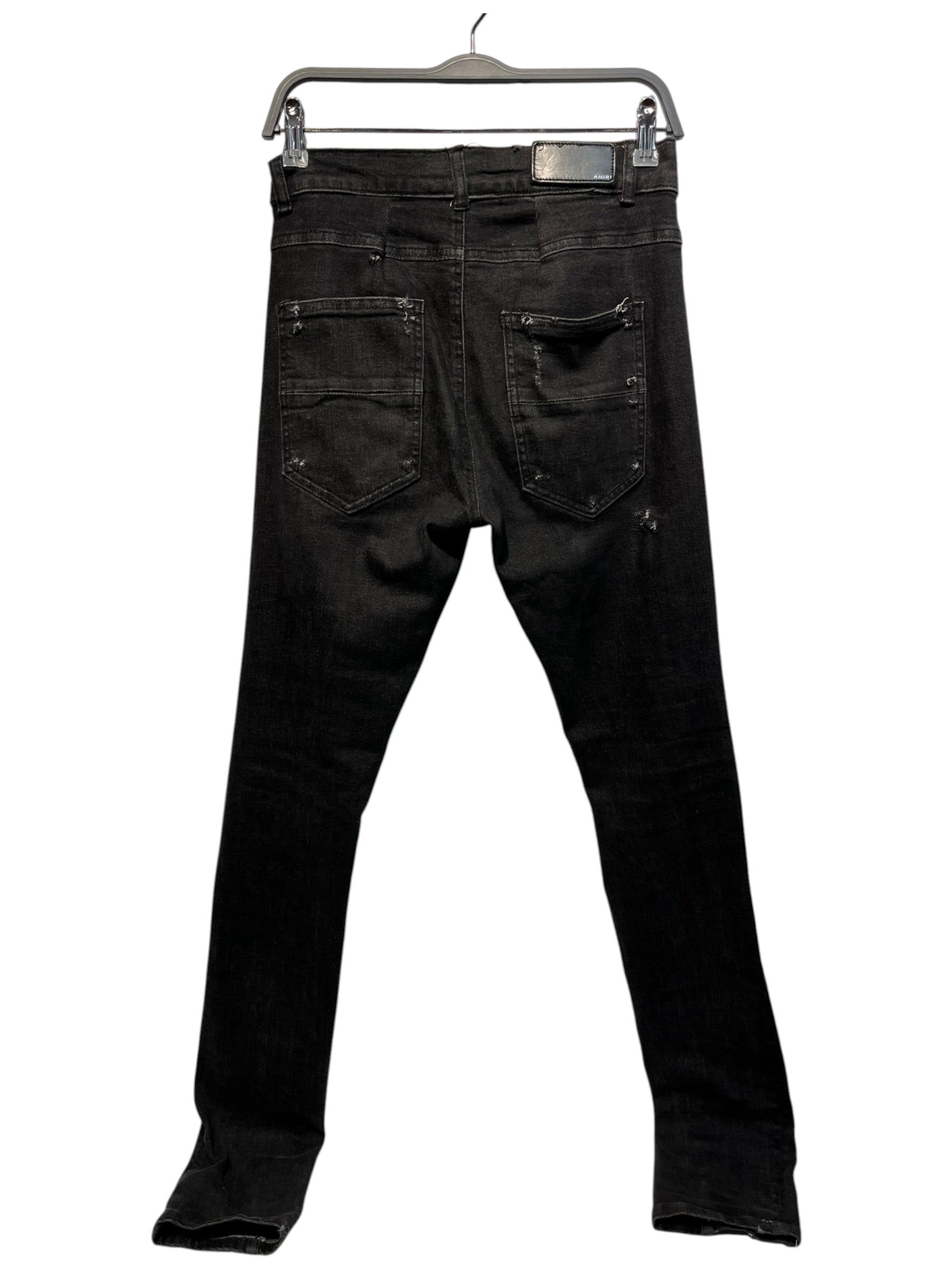 AMIRI/Skinny Pants/29/Cotton/BLK/DISTRESSED KNEES/THIGHS view 2