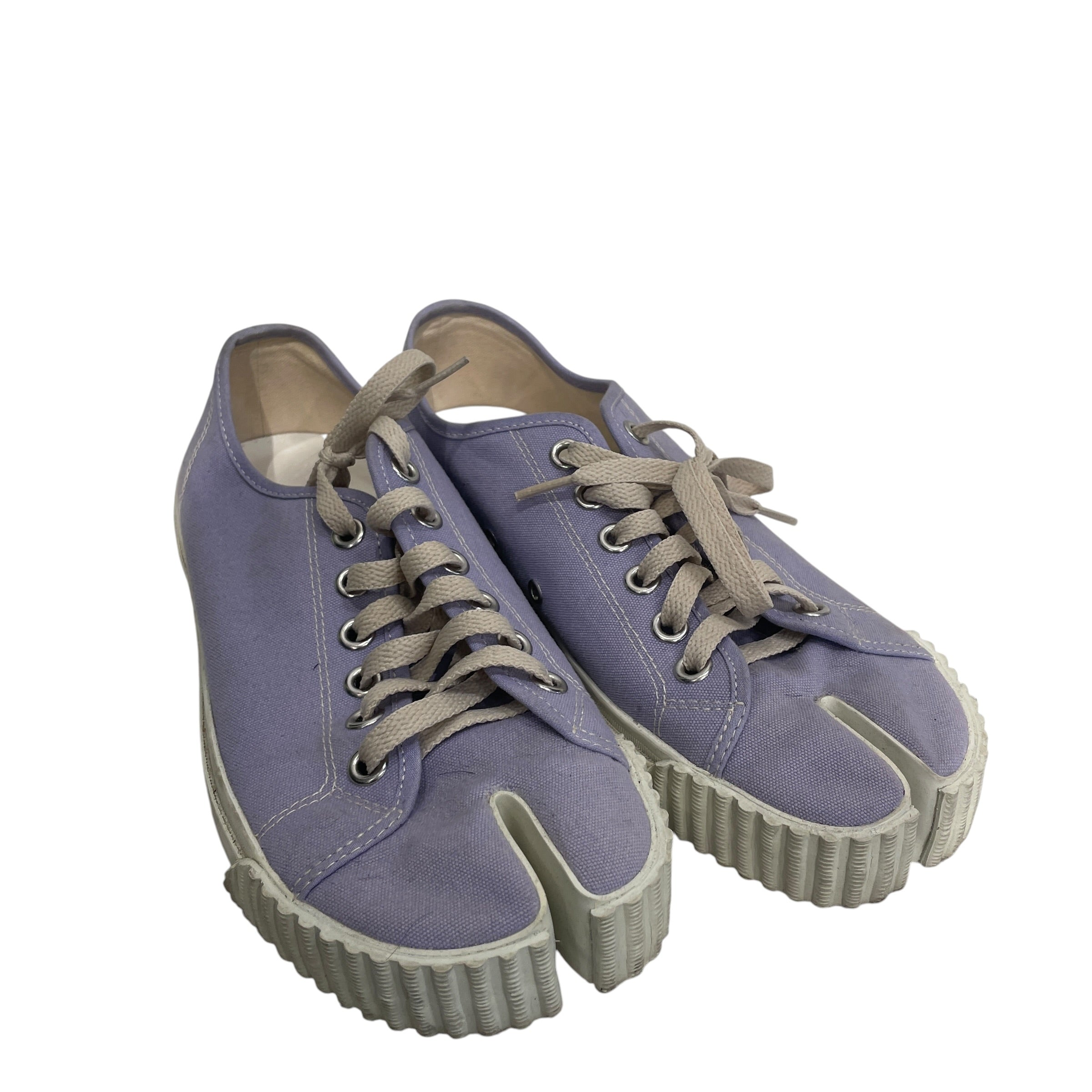 Maison Margiela/Low-Sneakers/EU 39/Cotton/PPL/TABI WHT RUBBER SPEAKERS view 1