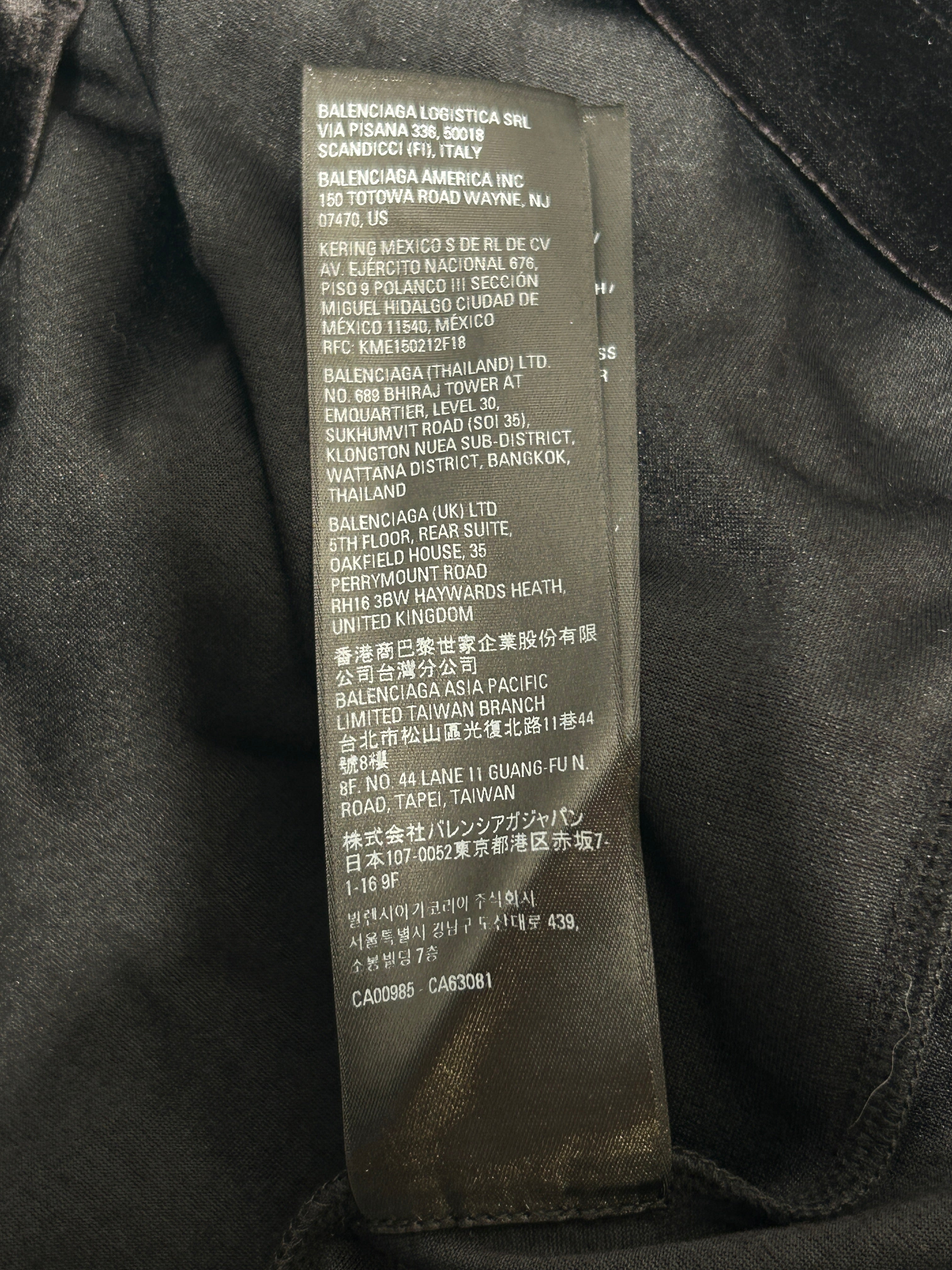 BALENCIAGA/Hoodie/1/Velour/BLK/ view 7
