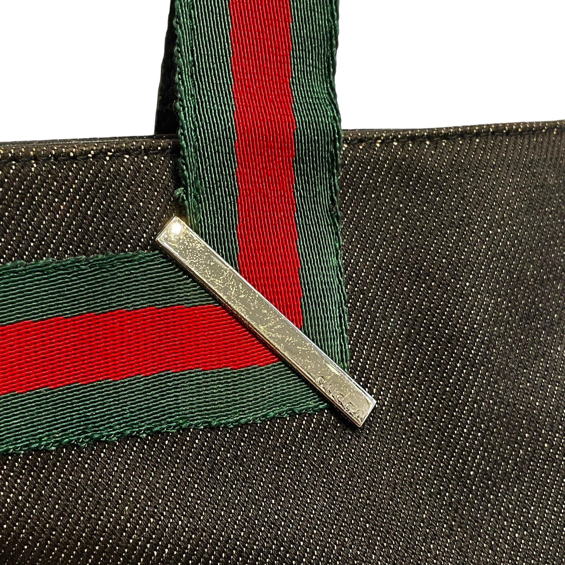 GUCCI/Tote Bag/Cotton/BLK/Stripped Canvas Tote view 7