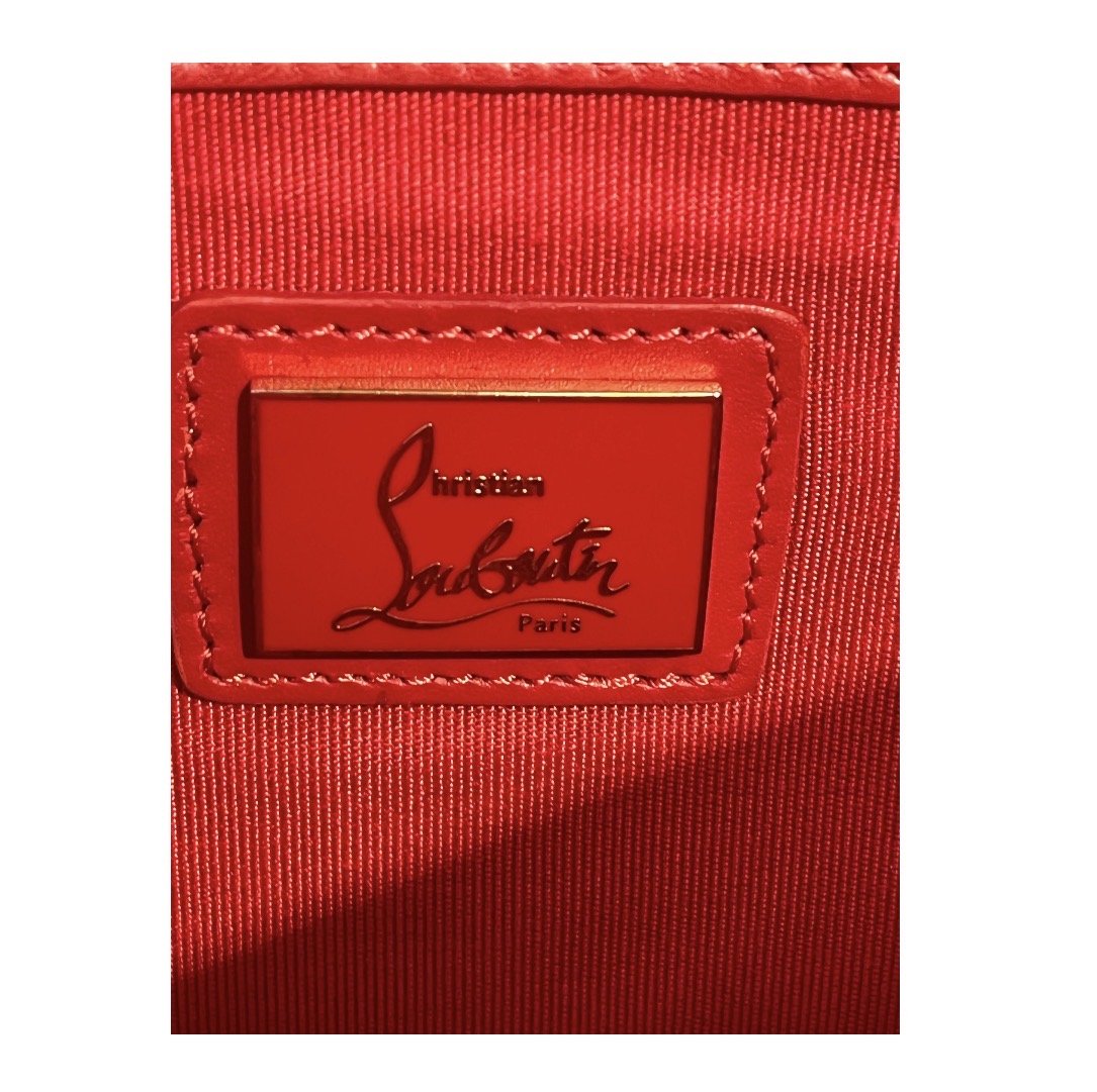 Christian Louboutin/Cross Body Bag/OS/Leather/NVY/Spike Clutch with Chain view 5