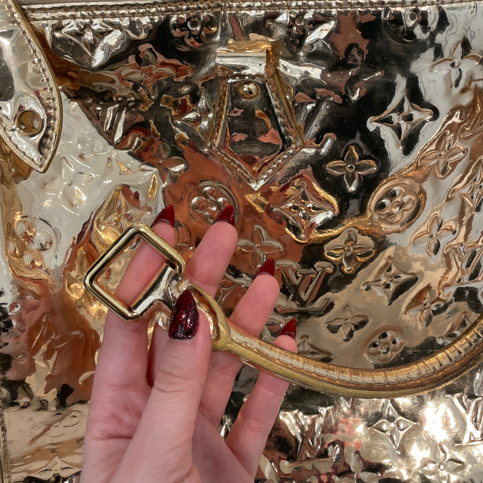 LOUIS VUITTON/Hand Bag/Monogram/GLD/Speedy Miroir view 6