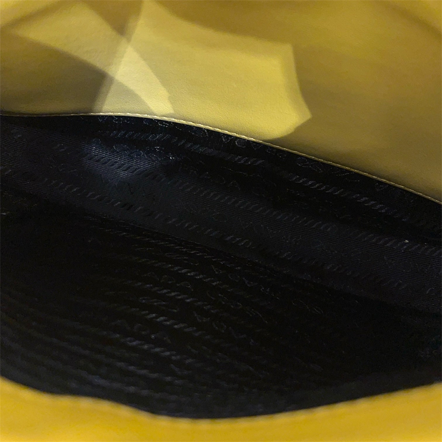 PRADA/Cross Body Bag/Leather/YEL/yllw,gold hrdwr, shldr bag view 5