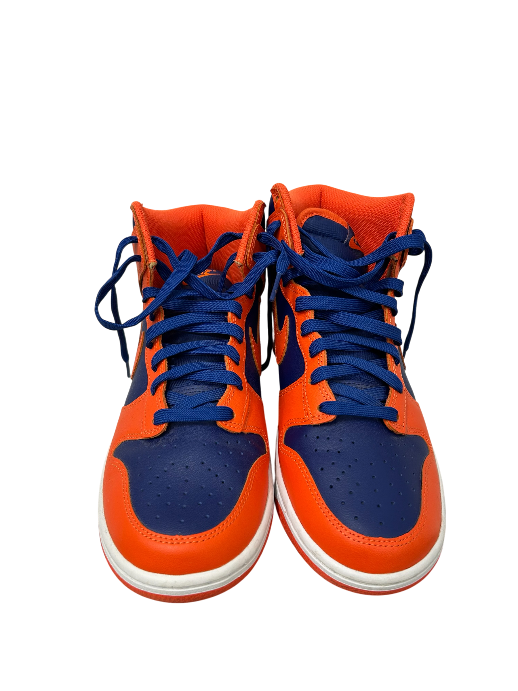 NIKE/Hi-Sneakers/US 9.5/Leather/BLU/dunk high knicks view 3