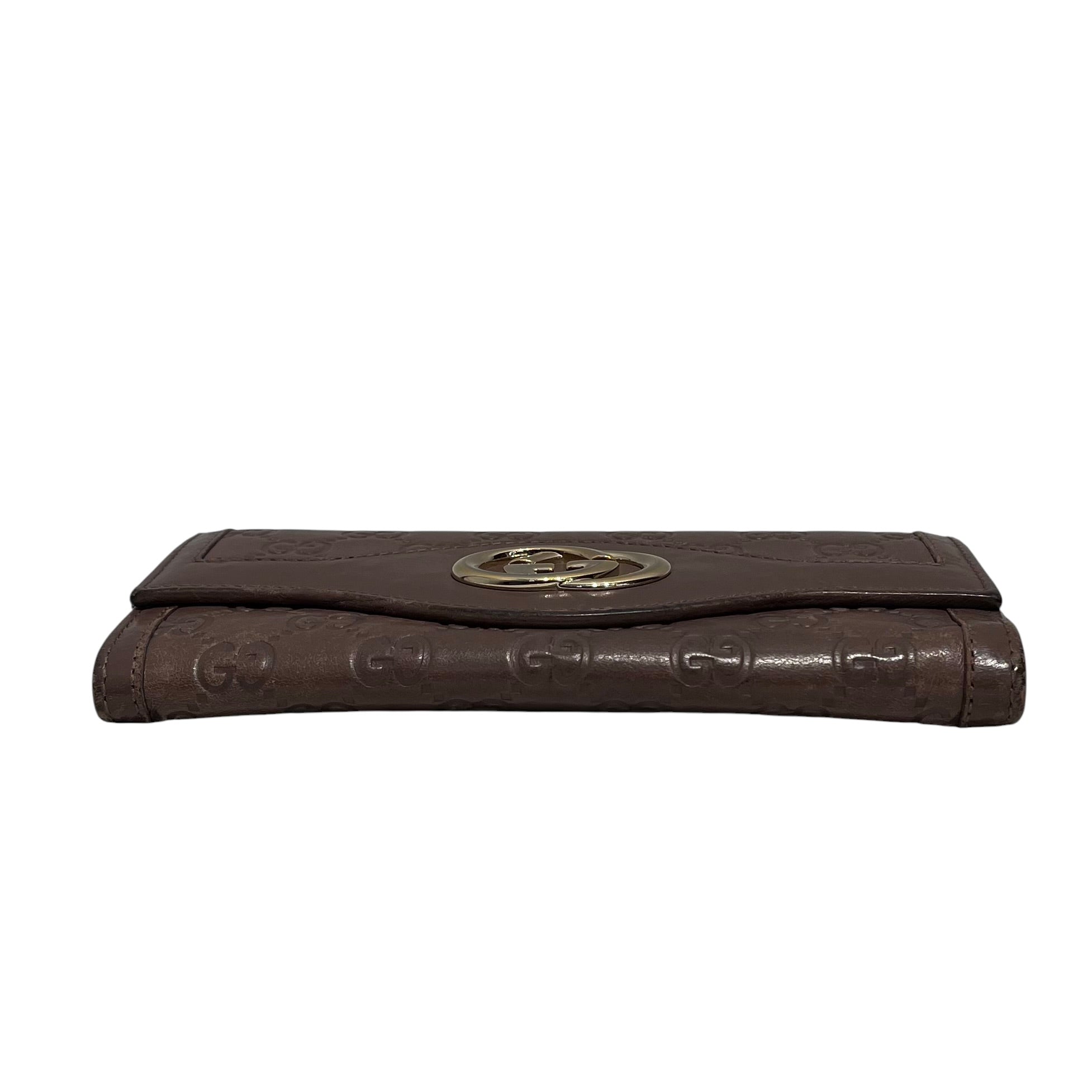 GUCCI/Trifold Wallet/All Over Print/Leather/BRW/282-431-1147-GLD HARDWARE view 3