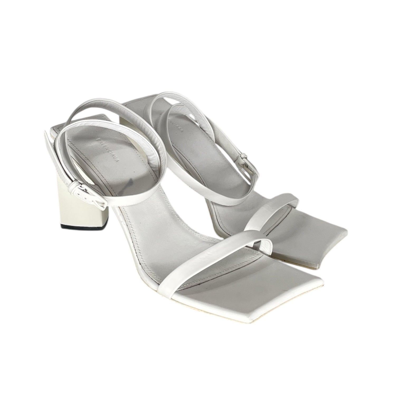 BALENCIAGA/Heels/EU 39/Leather/WHT/MOON ANKLE STRAP view 1