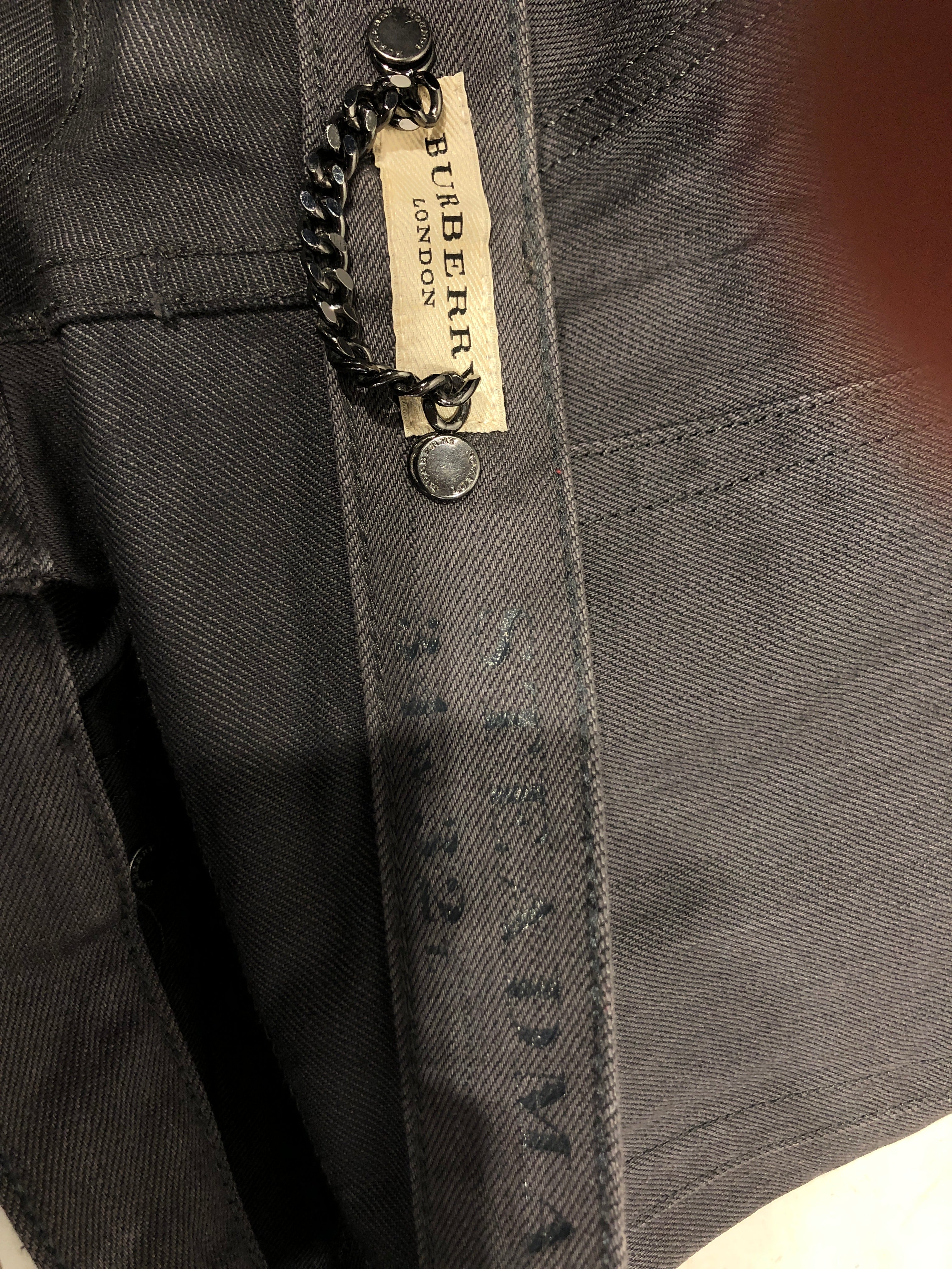 BURBERRY LONDON/Pants/34/Cotton/GRY/CLEAN DENIM view 4