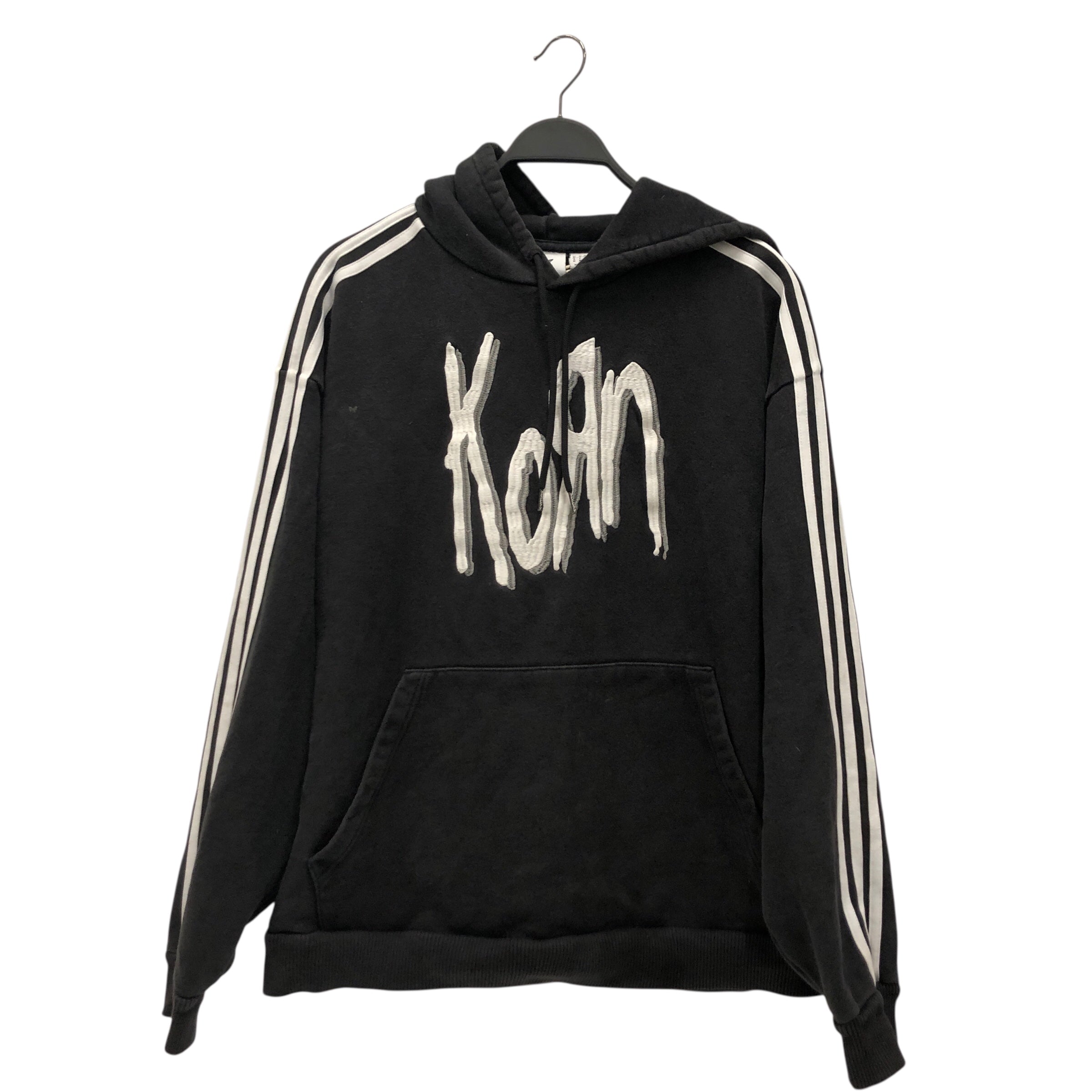 adidas/Hoodie/M/Stripe/Cotton/BLK/Oversize/KORN X Adidas Hoodie view 1
