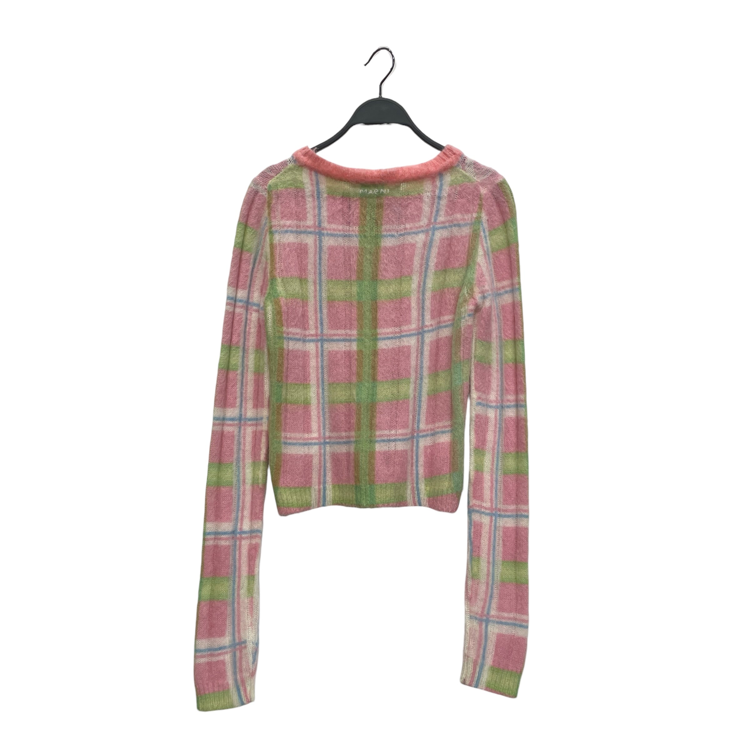 MARNI/Sweater/42/Plaid/MLT/PNK GRN BLU CHECK FUZZY WUZZ view 2