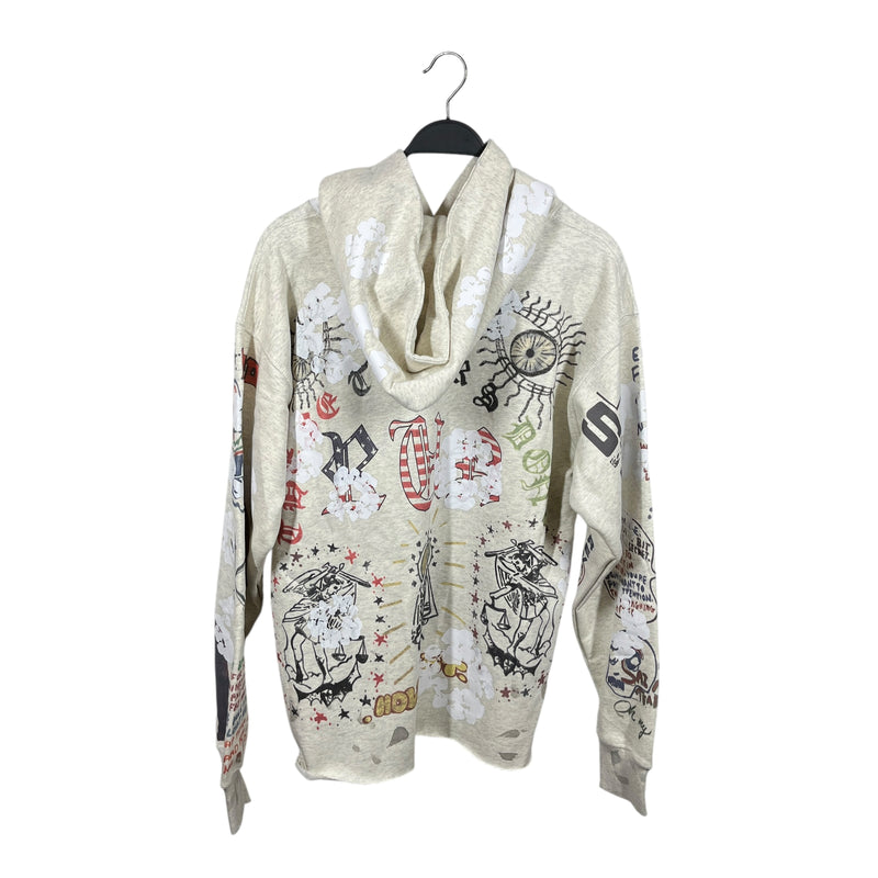 DENIM TEARS/SAINT MICHAEL/Hoodie/XL/Cotton/SLV/GRAFFITI