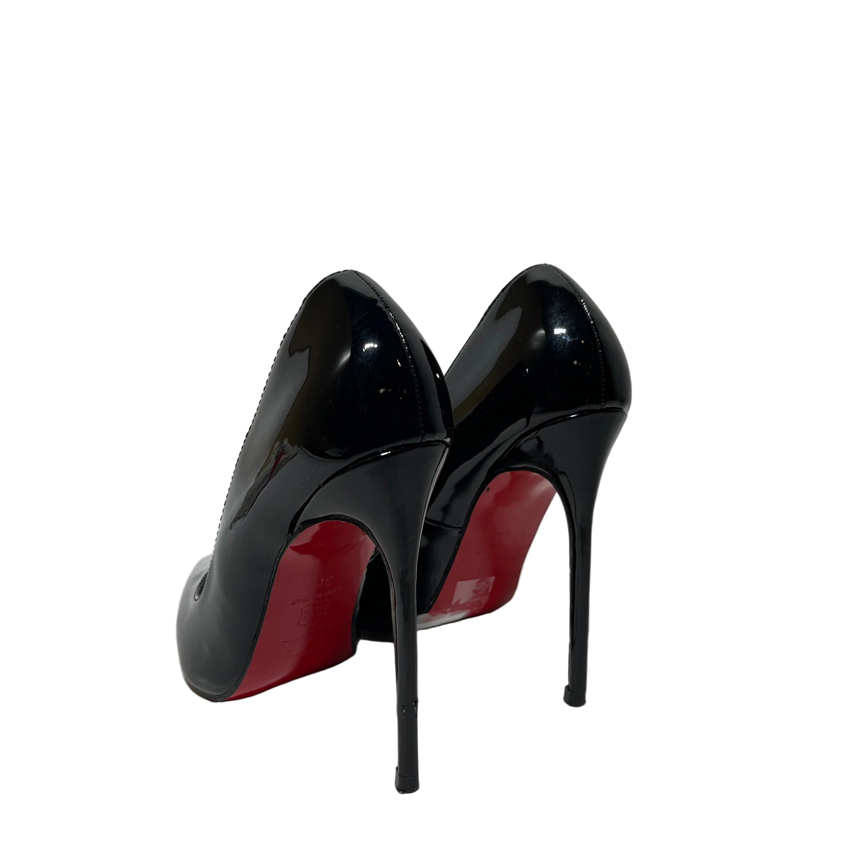 Christian Louboutin/Heels/US 5.5/Leather/BLK/Patent/Kate Pointed Toe 100 mm Pumps view 2