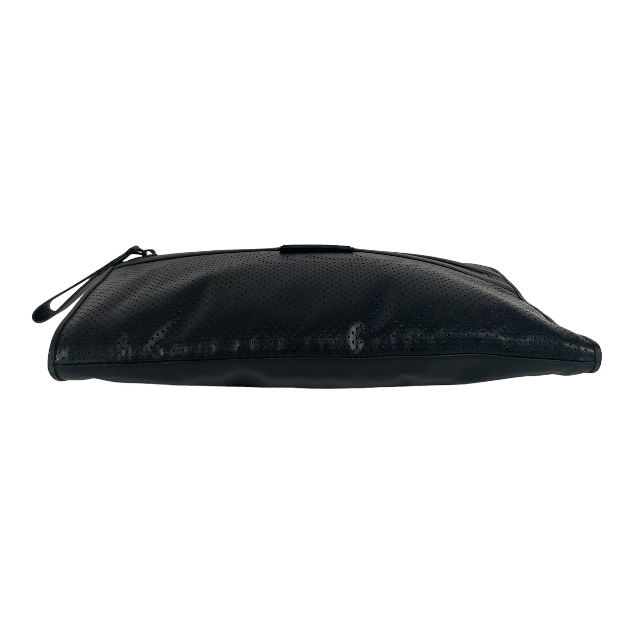 BOTTEGA VENETA/Clutch Bag/Leather/BLK/DOTS BIG ZIPPER view 4