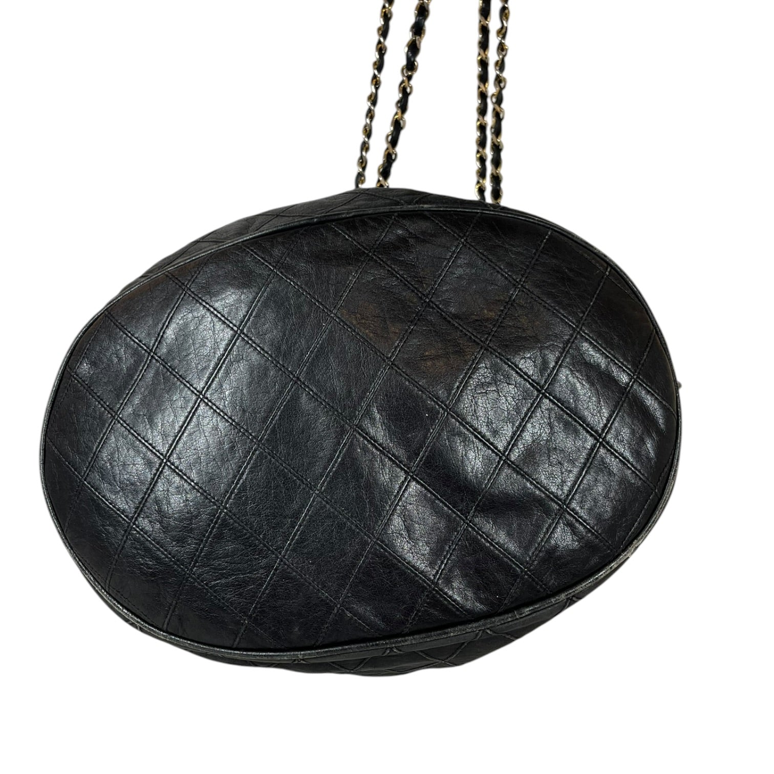 CHANEL/Cross Body Bag/Leather/BLK/MINI CAVIAR BUCKET BAG view 4