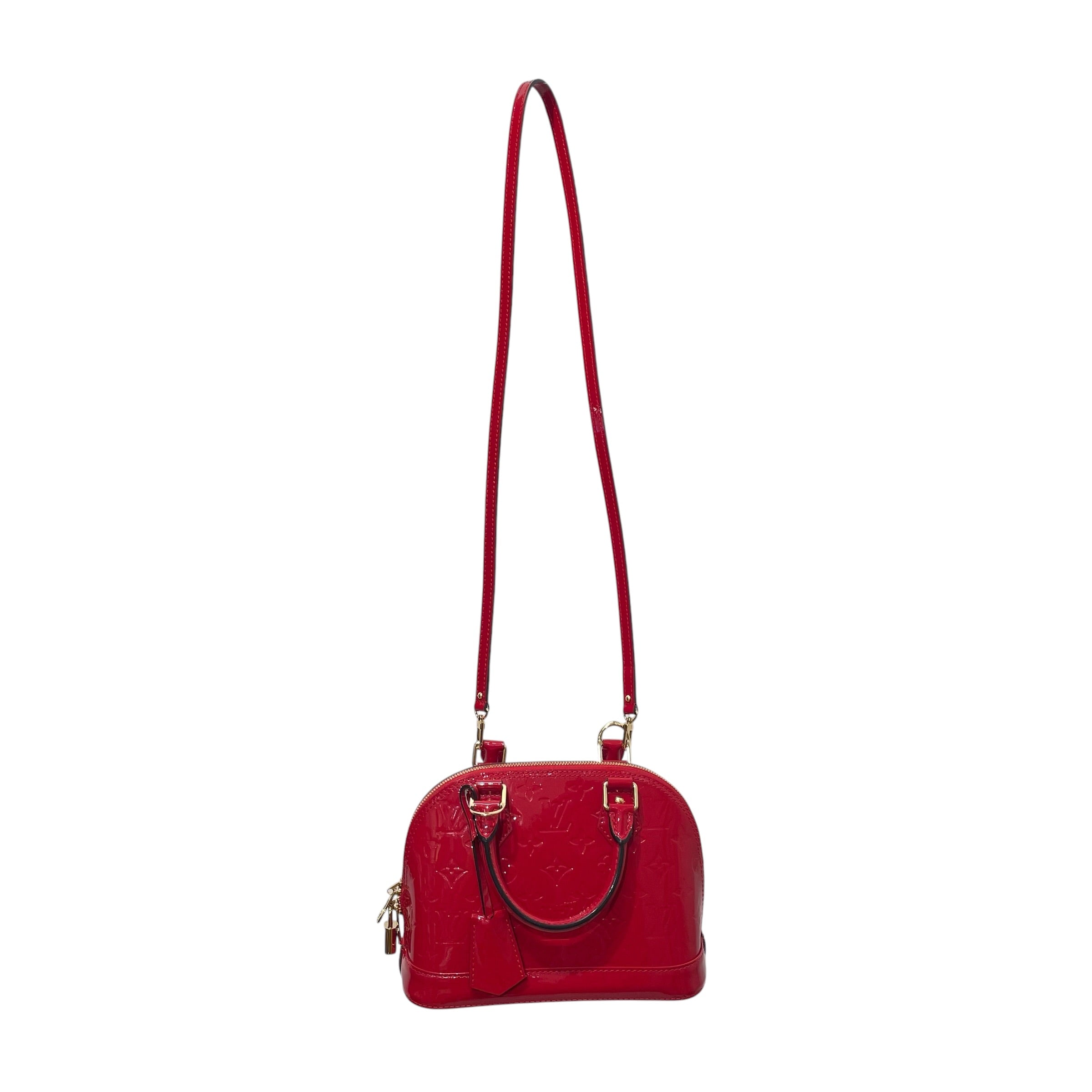 LOUIS VUITTON/Clutch Bag/Monogram/RED/RED VERNIS ALMA view 7