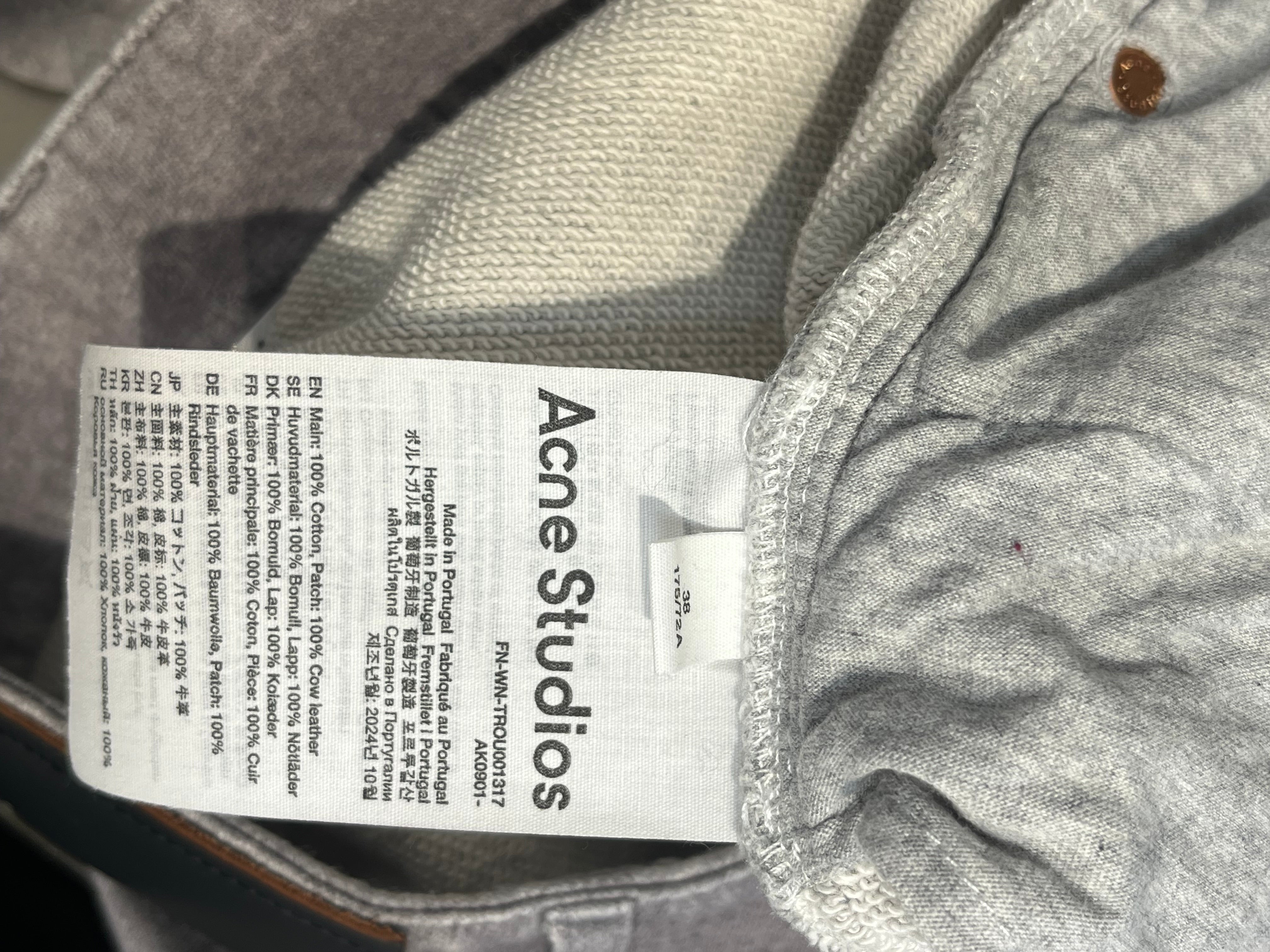Acne Studios/Bottoms/38/Cotton/GRY/GRY HIGH WAISTED view 4