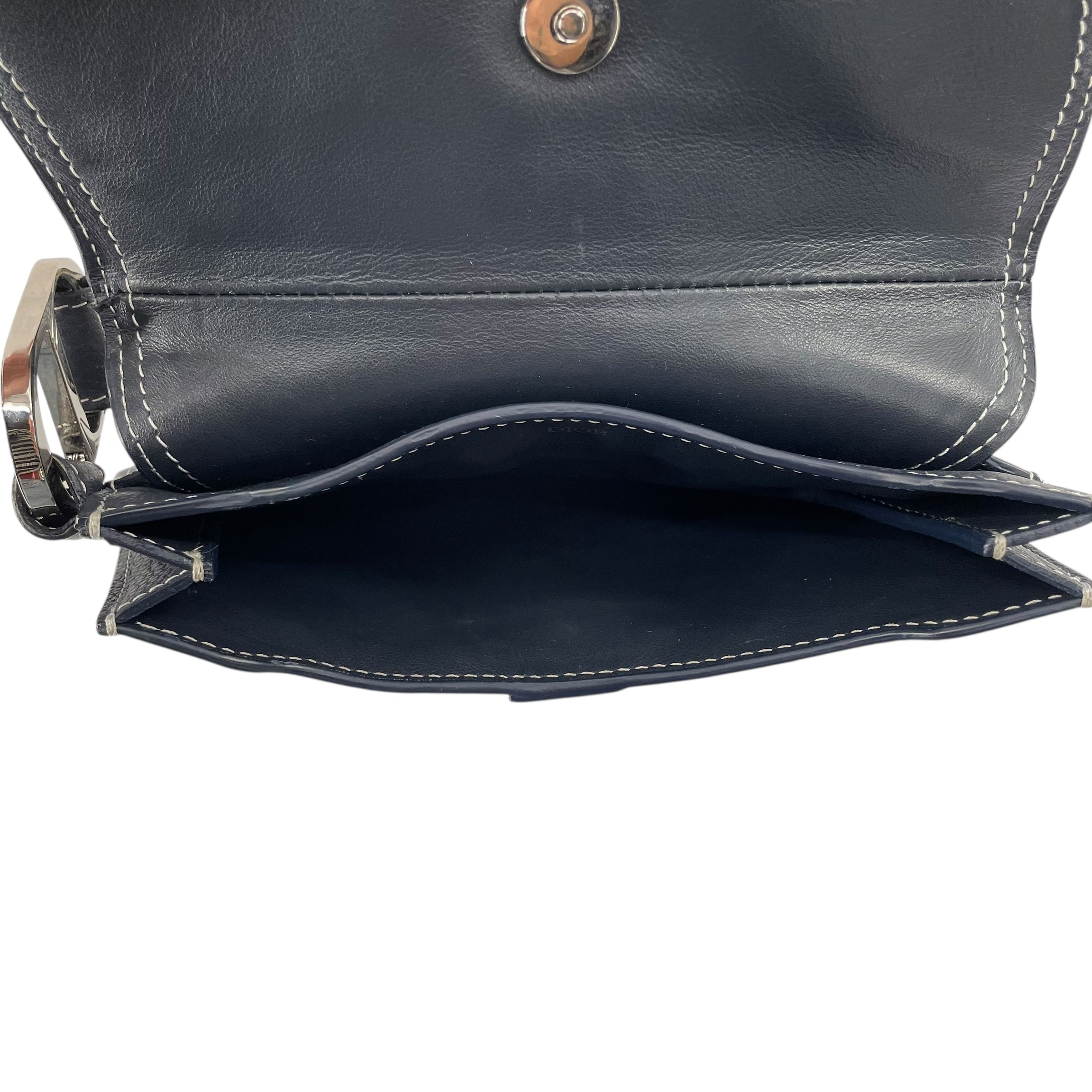 Christian Dior/Clutch Bag/Leather/NVY/SADDLE ELEGANT view 4