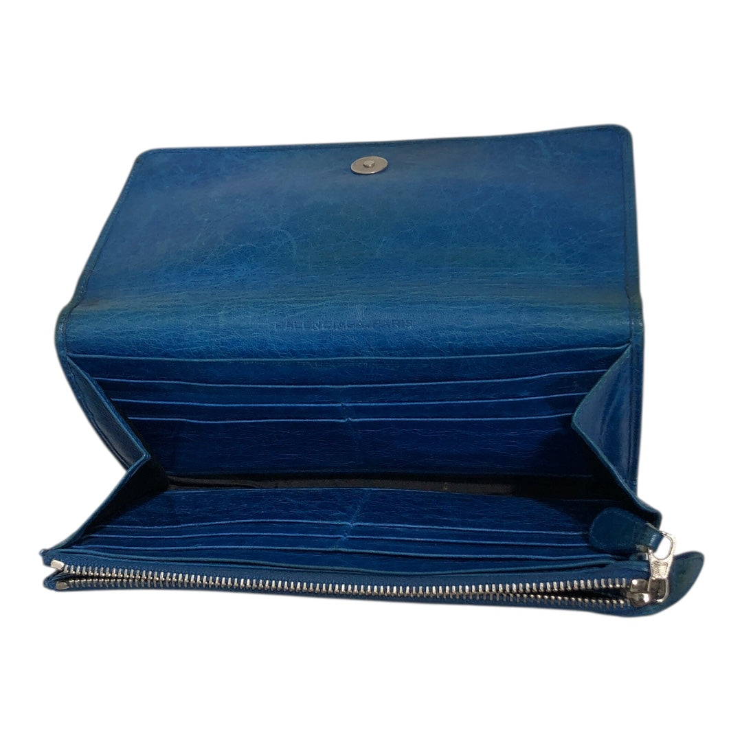 BALENCIAGA/Bifold Wallet/Leather/BLU/ view 4