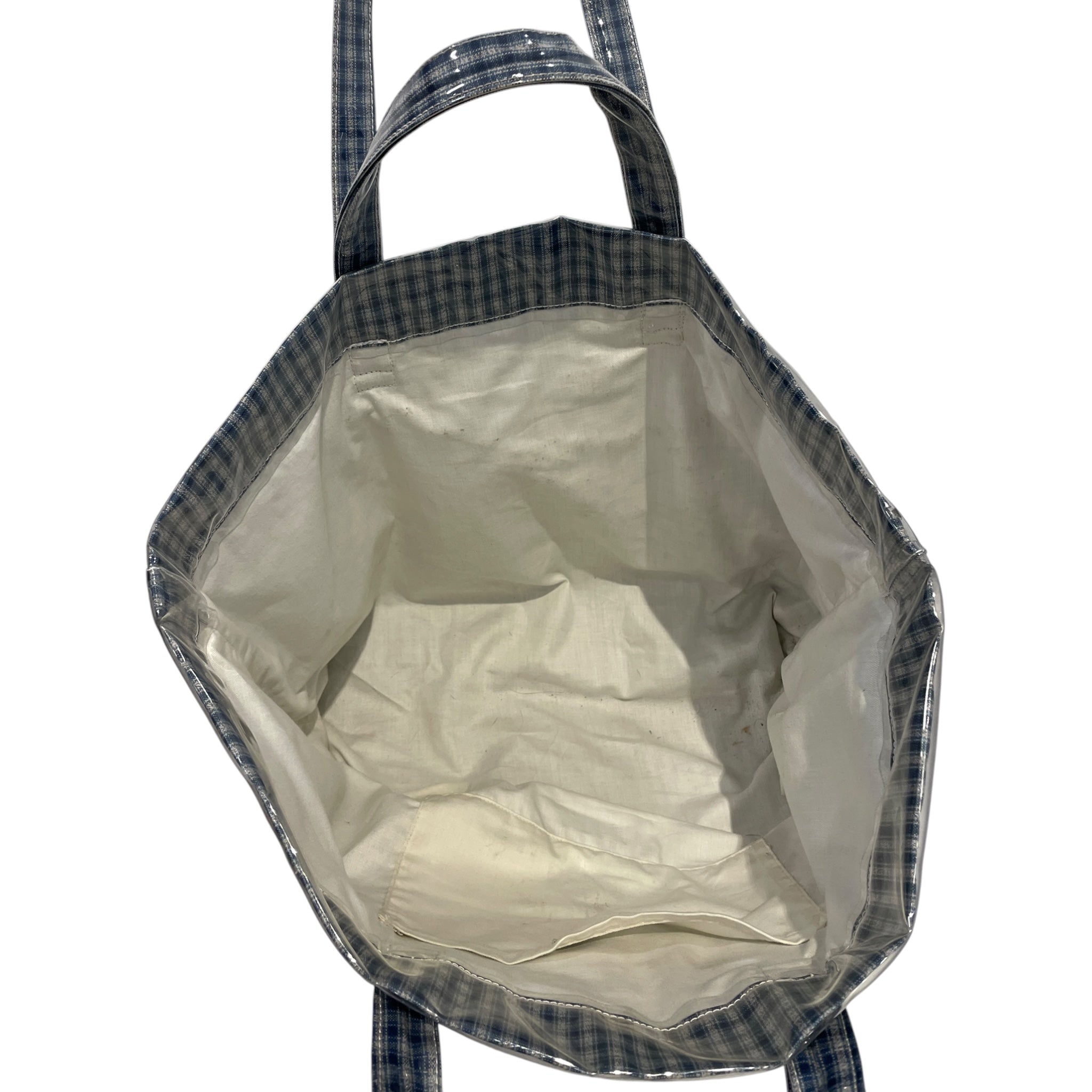 ART COMMUNITY/Tote Bag/Gingham Check/MLT/CLEAR VINYL BLUE GINGHAM TOTE view 4