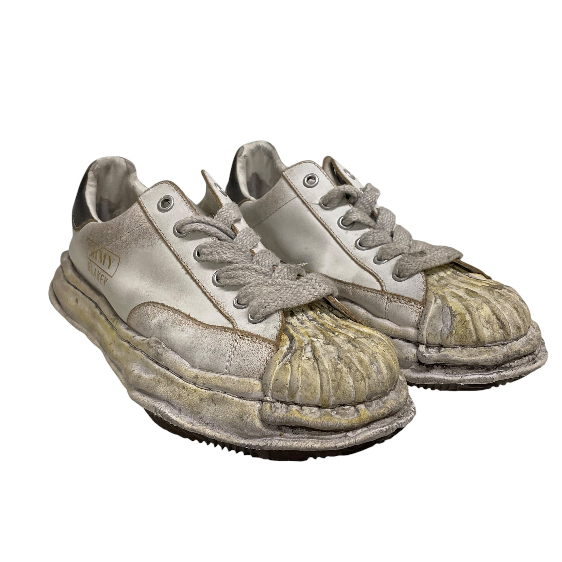 MIHARA YASUHIRO/Low-Sneakers/US 12/Leather/WHT/SHELL TOE/WHITE LEATHER/CHUNKY view 1