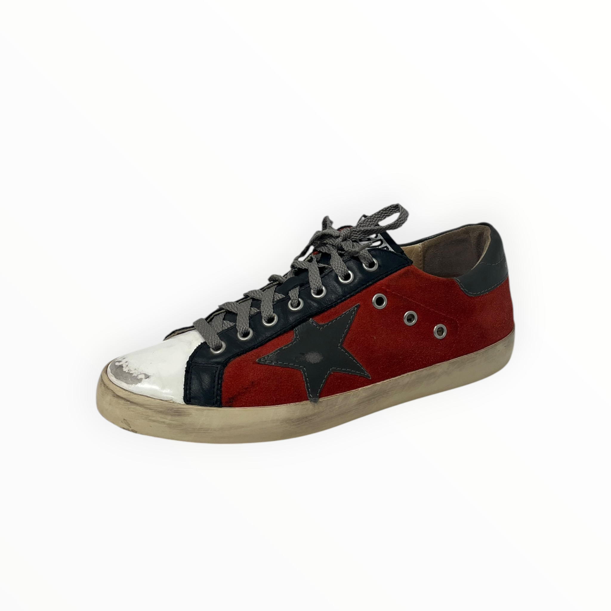 GOLDEN GOOSE/Low-Sneakers/EU 40/Suede/RED/SUPERSTAR LOW view 3