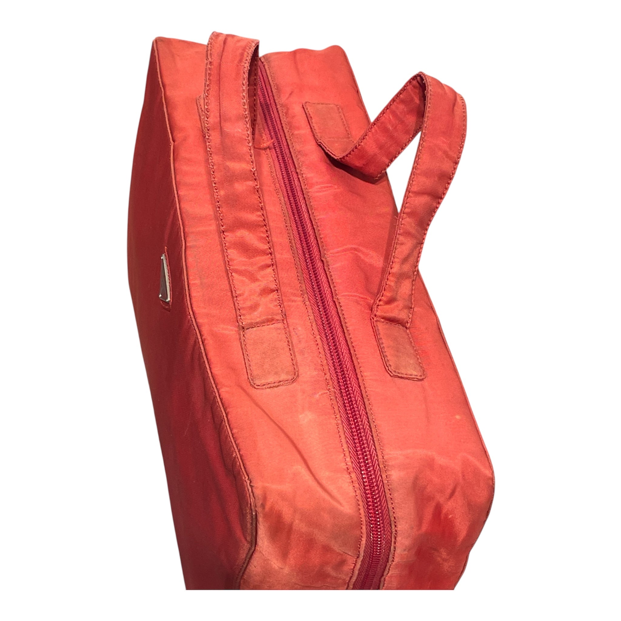 PRADA/Hand Bag/Nylon/RED/TESSUTO CLEAR COMPARTMENT view 4