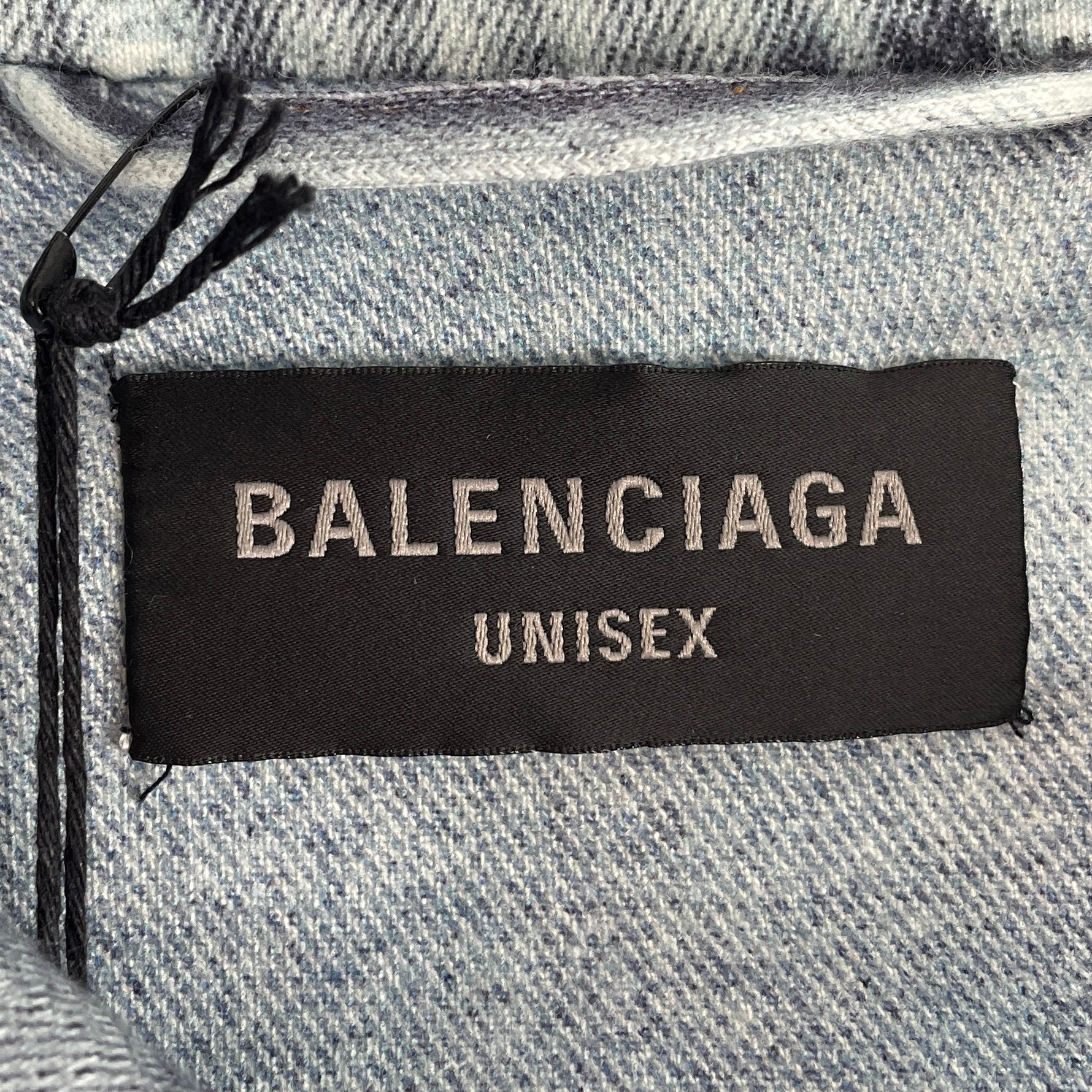 BALENCIAGA/Denim Jkt/3/BLU/All Over Print/DENIM GRAPHIC view 3