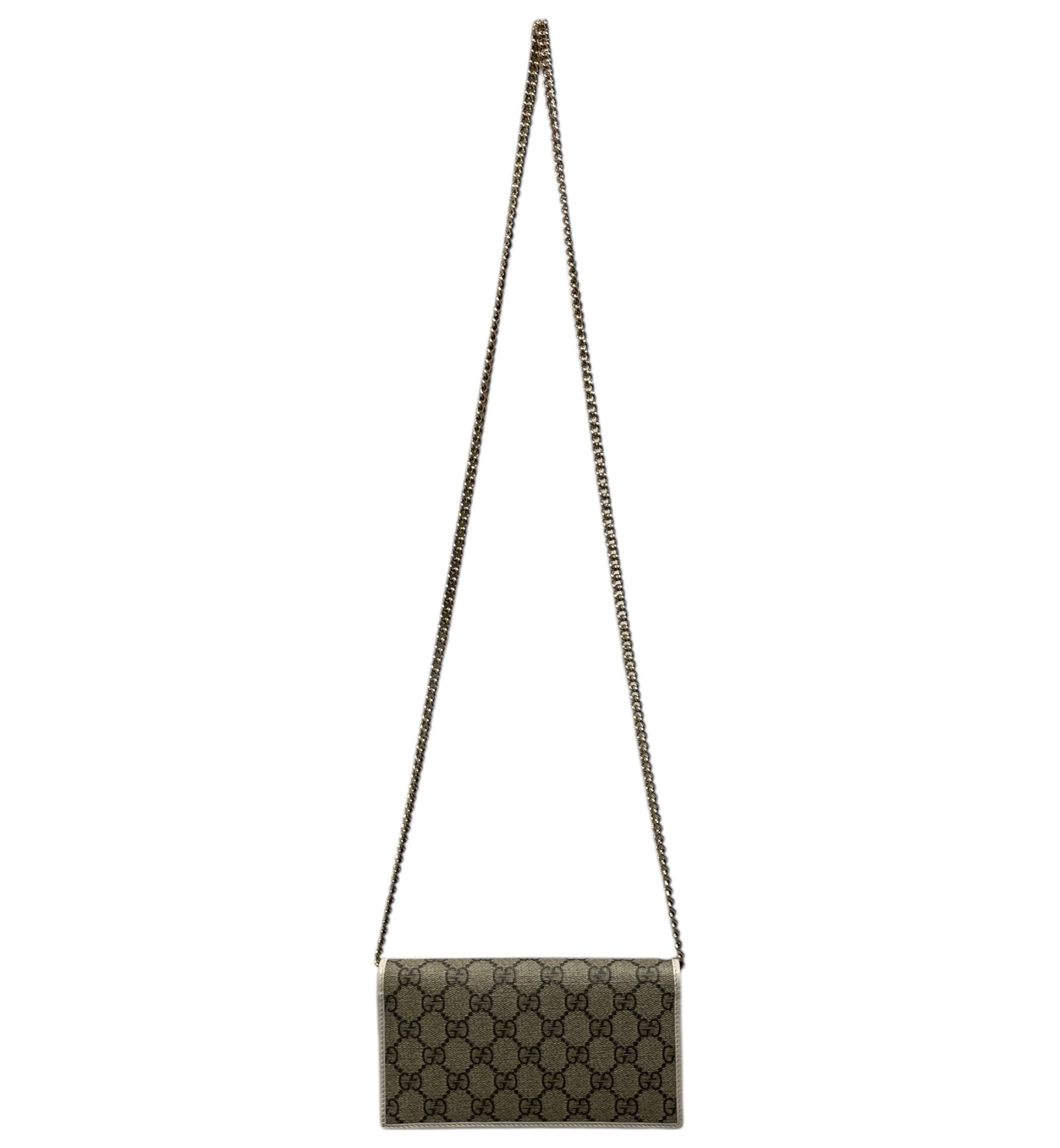 GUCCI/Cross Body Bag/Monogram/Leather/CRM/Horsebit 1955 view 2