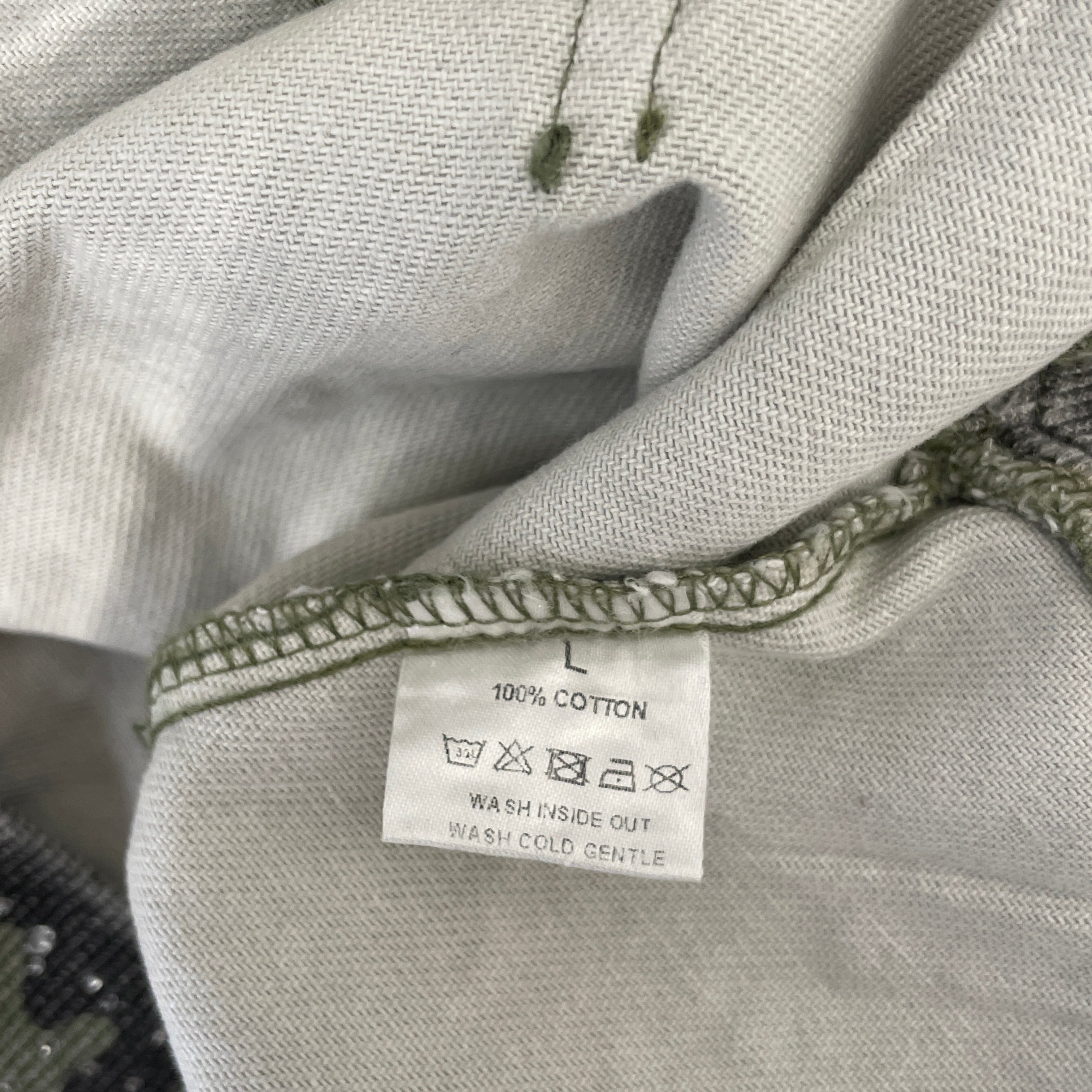 vale sports division/Zip Up Hoodie/L/Cotton/GRN/camozipup/rhinestones view 4