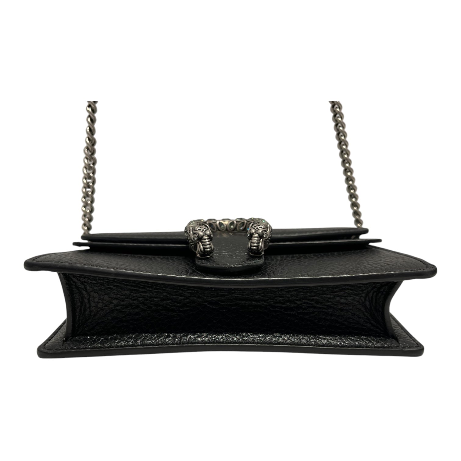 GUCCI/Cross Body Bag/Leather/BLK/Dionysus Super Mini Bag view 3