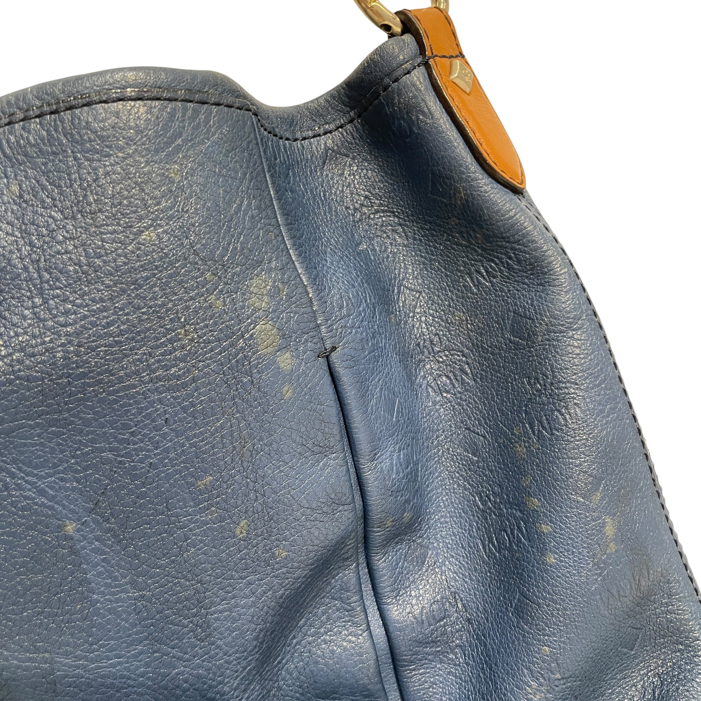 MCM/Bag/Leather/BLU/Hobo Shoulder Bag view 3