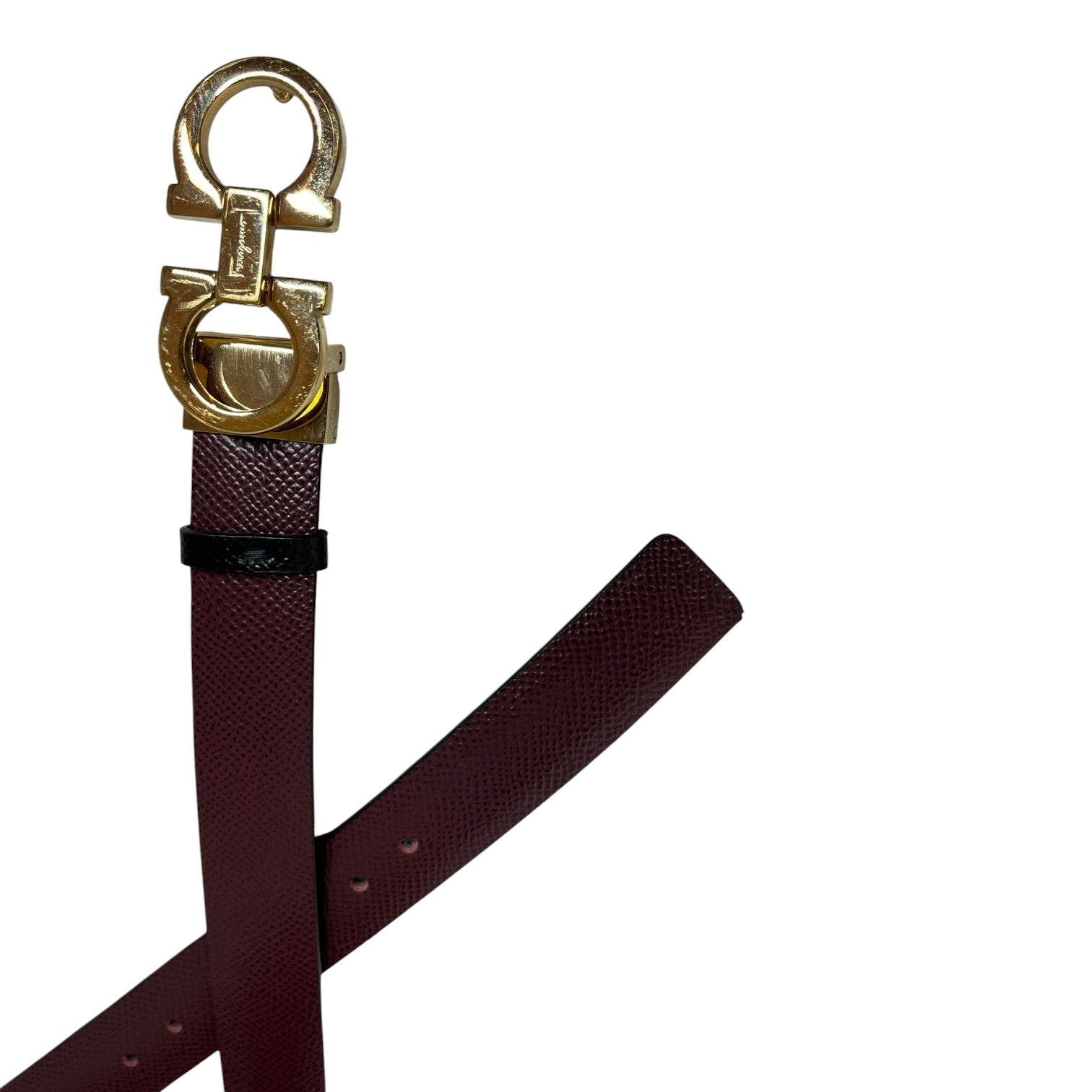 Salvatore Ferragamo/Belt/Leather/BRW/thin logo view 2