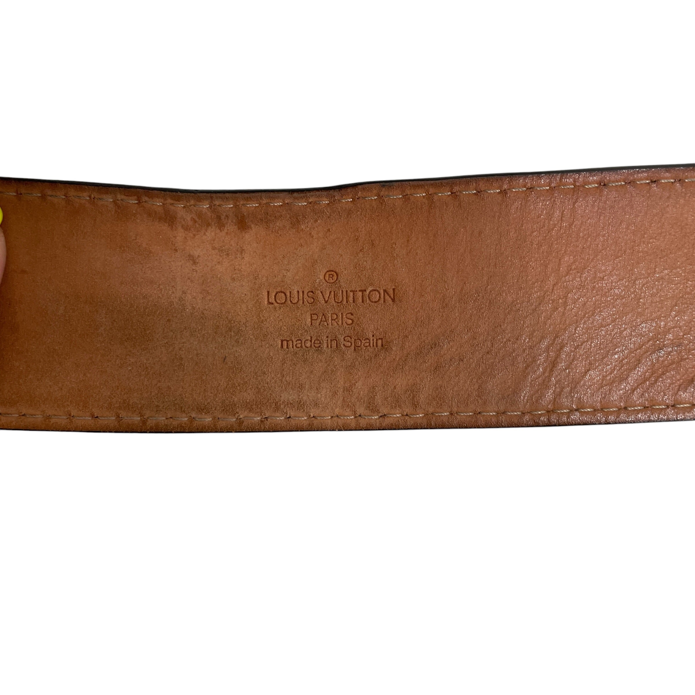 LOUIS VUITTON/Belt/Leather/BLK/TRAVELING REQUISITES BUCKLE view 4