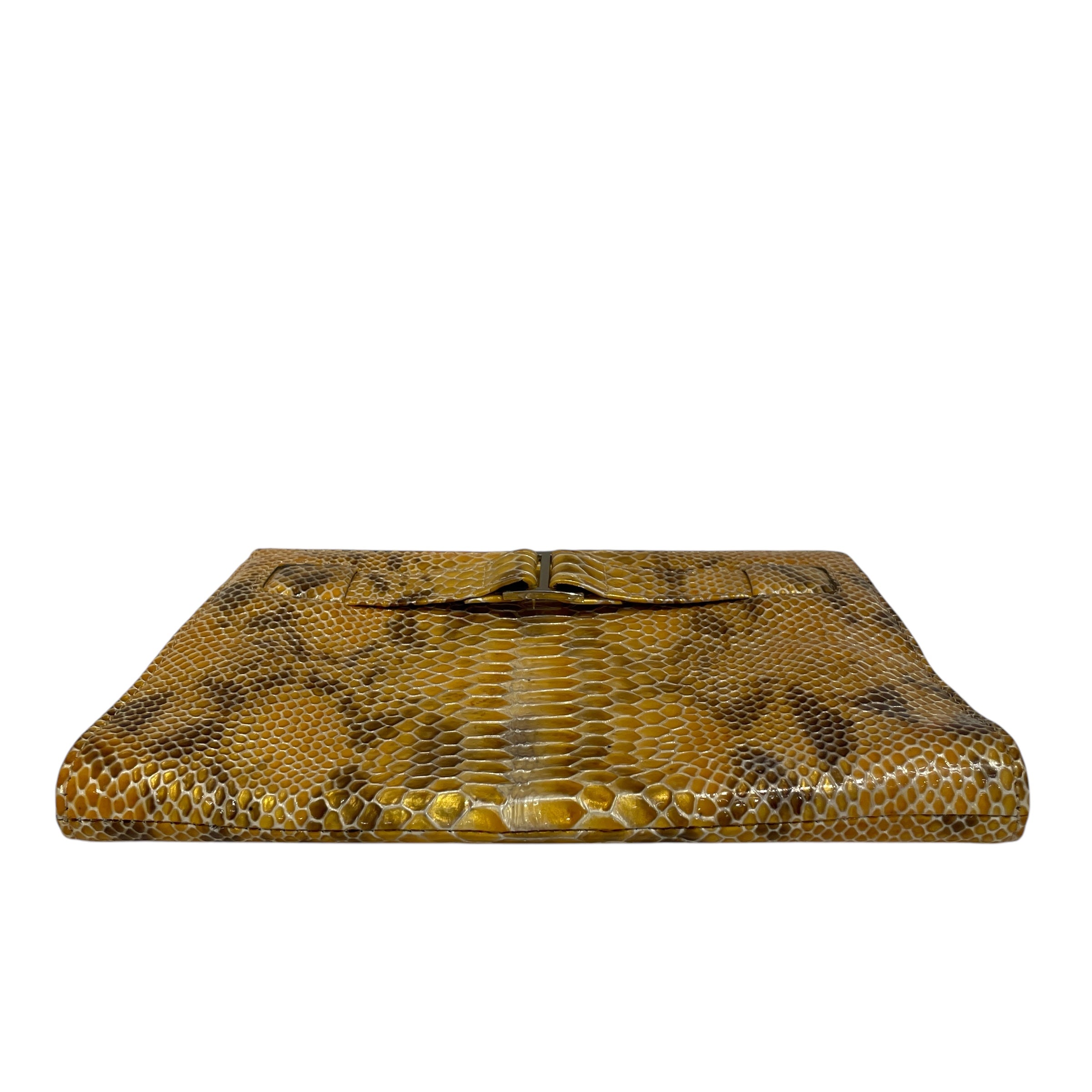 Abas/Clutch Bag/OS/Leather/YEL/ view 3