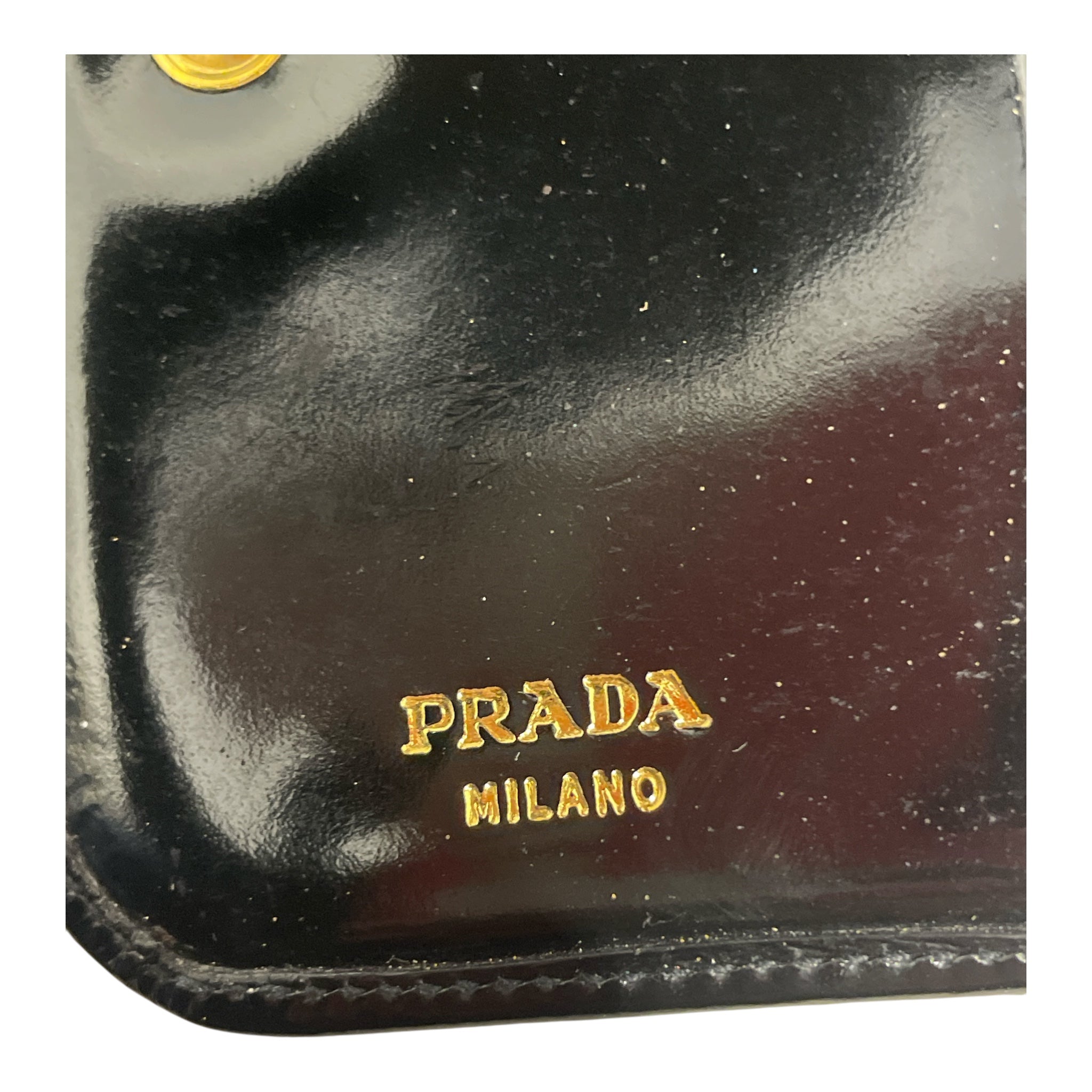 PRADA/Wallet/Leather/BLK/L's/Compact Zip Around Wallet view 3