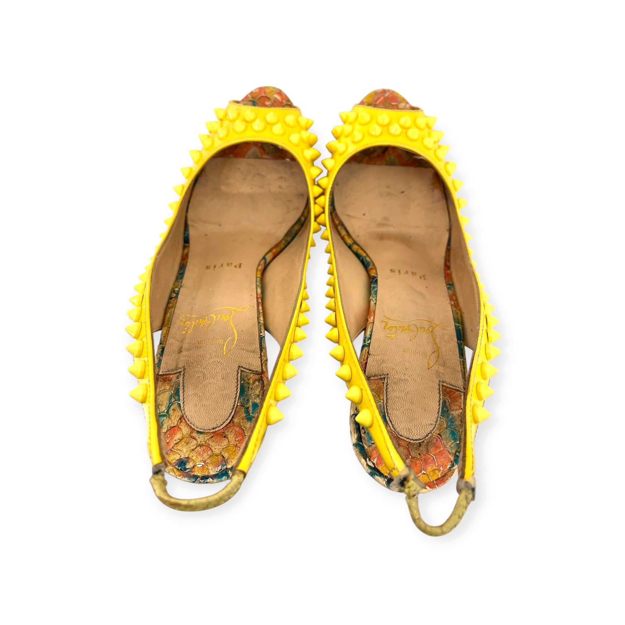 Christian Louboutin/Heels/EU 36/YEL/SPIKE ACCENT FISHSCALE PUMPS view 7