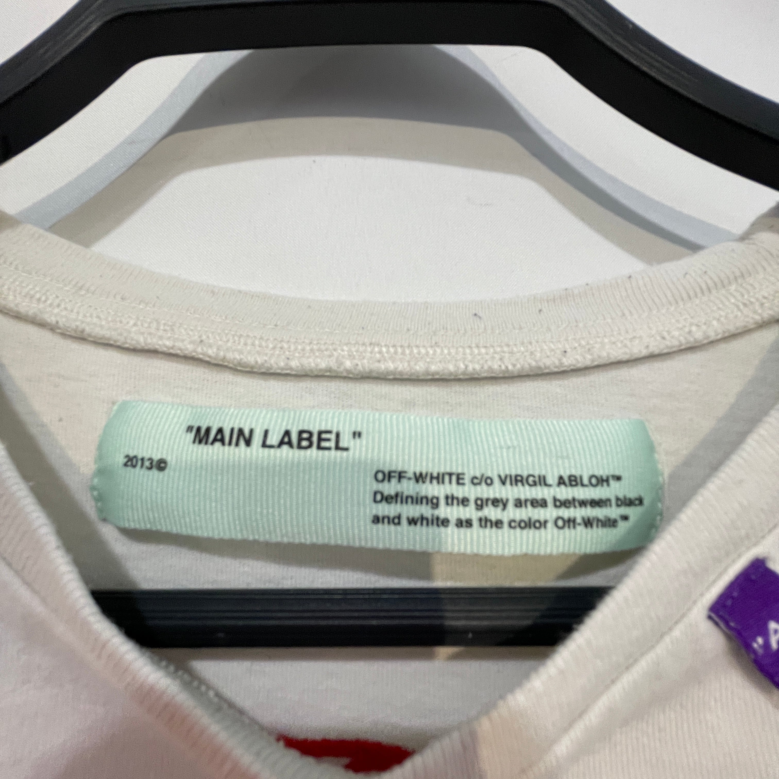 OFF-WHITE/T-Shirt/S/Cotton/WHT/Graphic/clover t shirt view 5