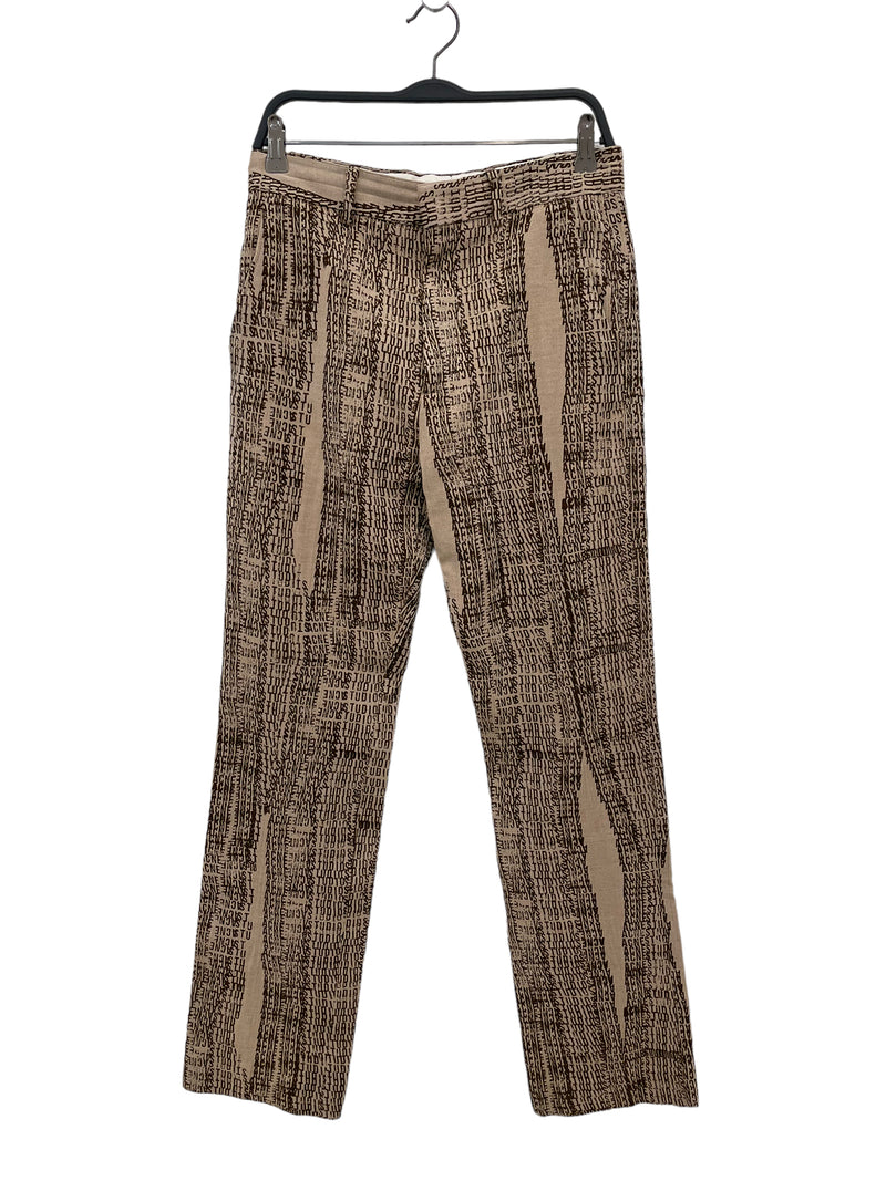 Acne Studios///Straight Pants/44/Cotton/BEG//All Over Print//