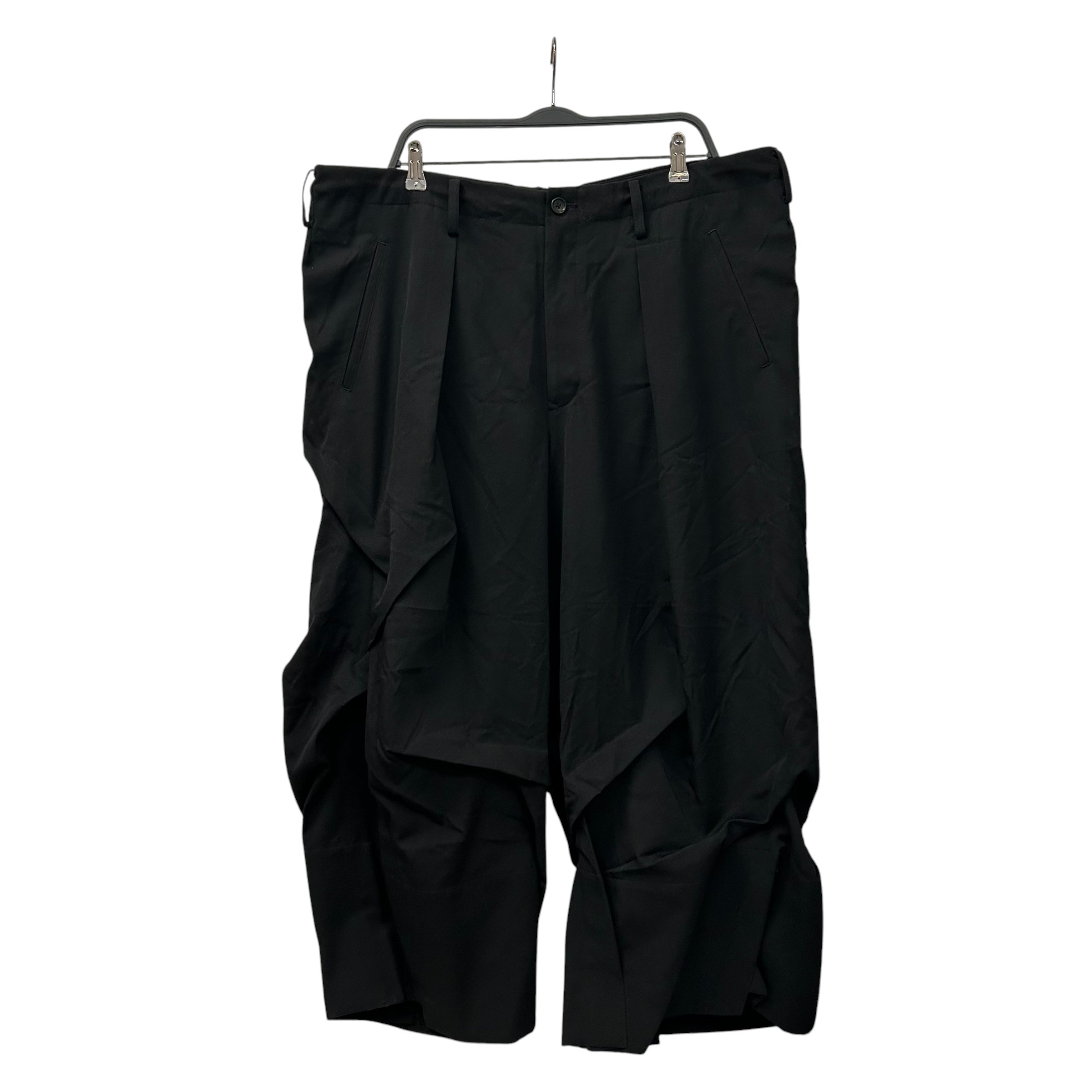 YOHJI YAMAMOTO/Pants/2/Wool/BLK/random tuck view 1